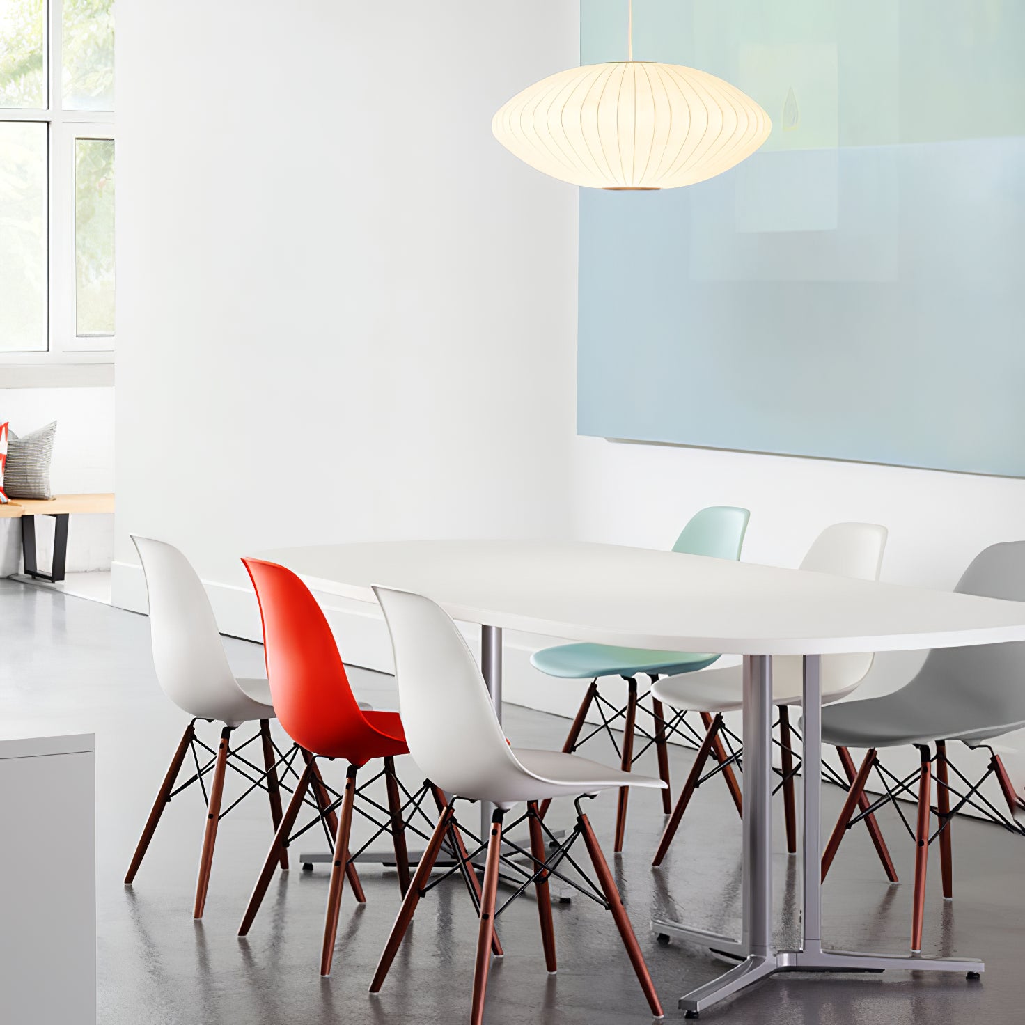 Nebula Lampe Suspendue en Soie de Mûrier Boule