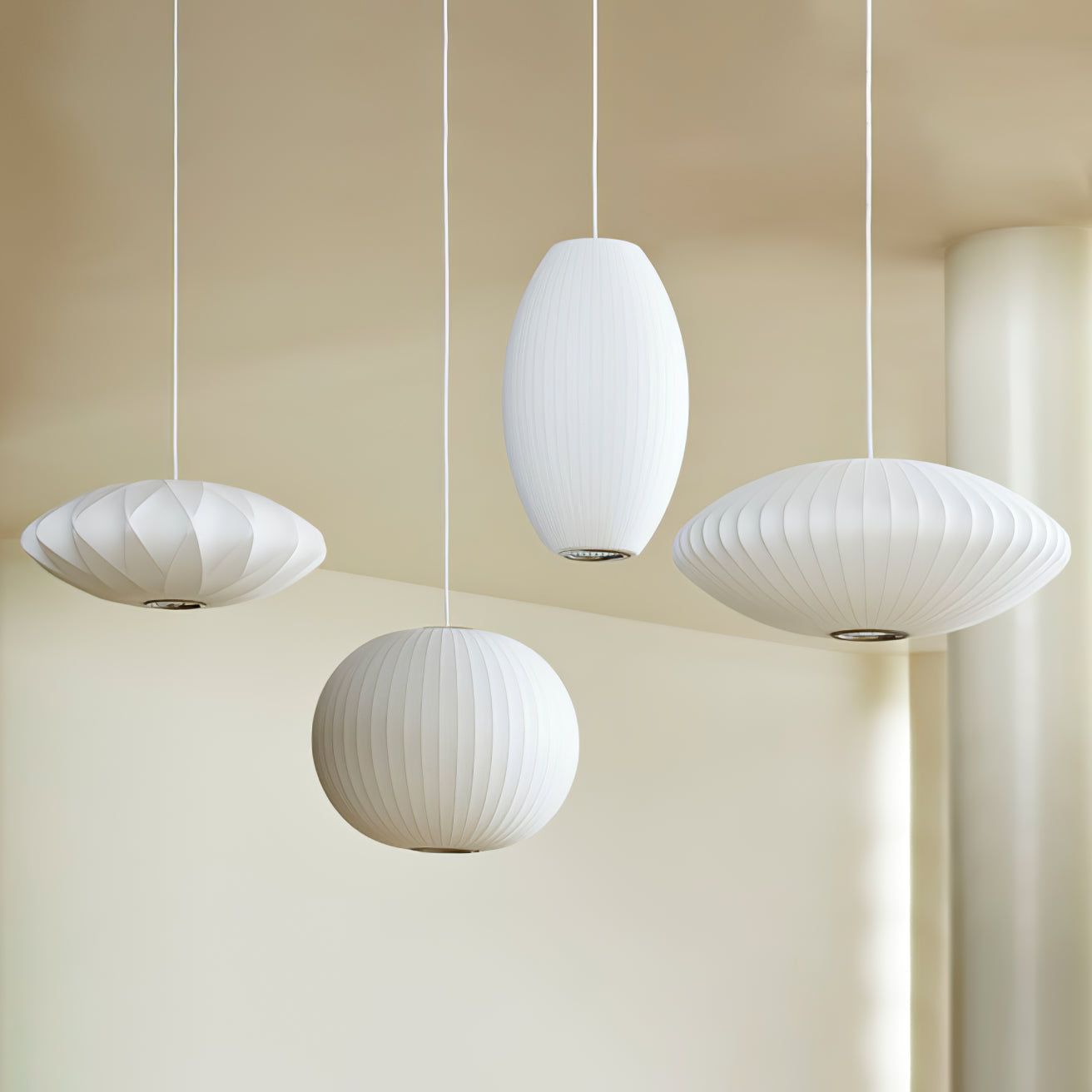 Etrio Suspension Bulle en Soie de Mûrier