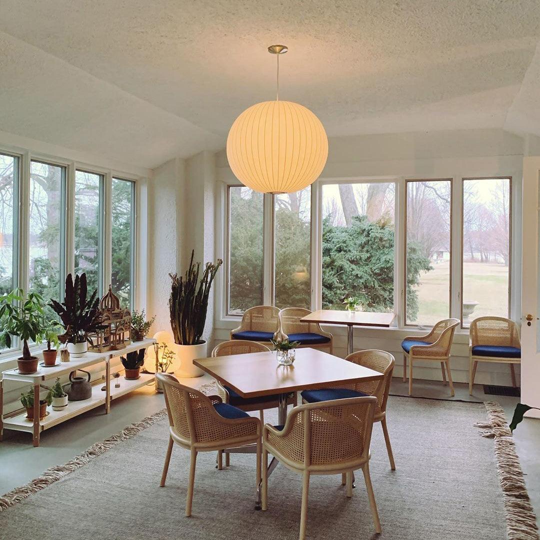 Solarnce Suspension Minimaliste en Soie et Acier