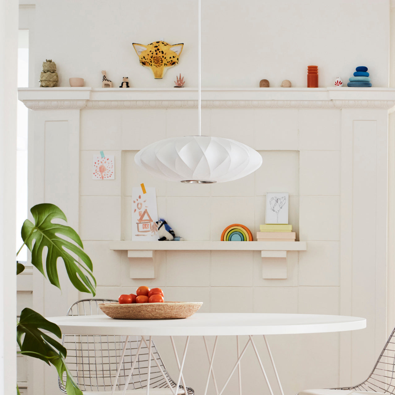 Solarnce Suspension Minimaliste en Soie et Acier
