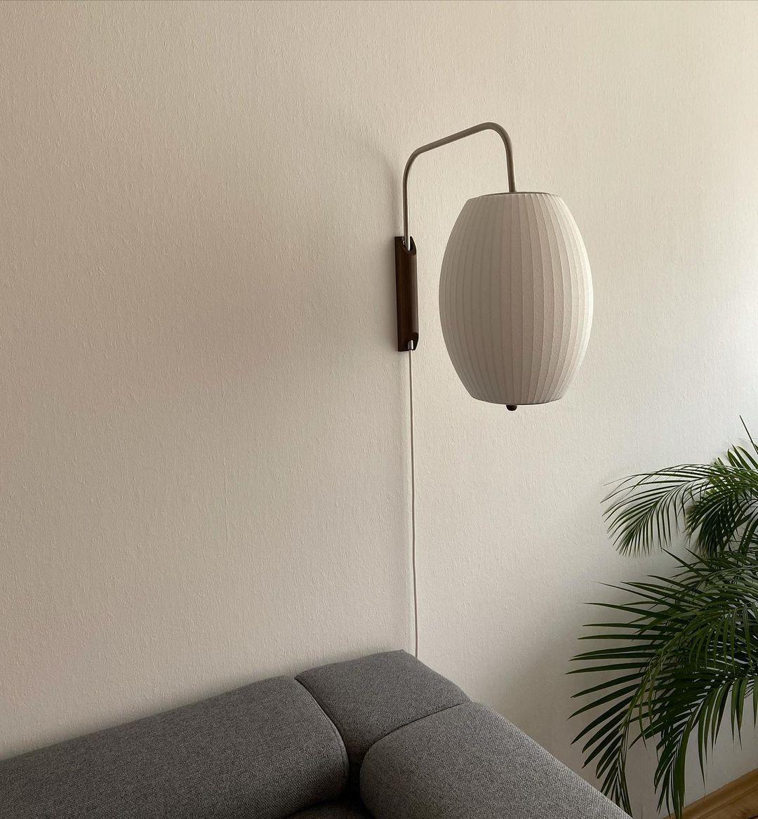 Lustra Wall Sconce Walnut Ball