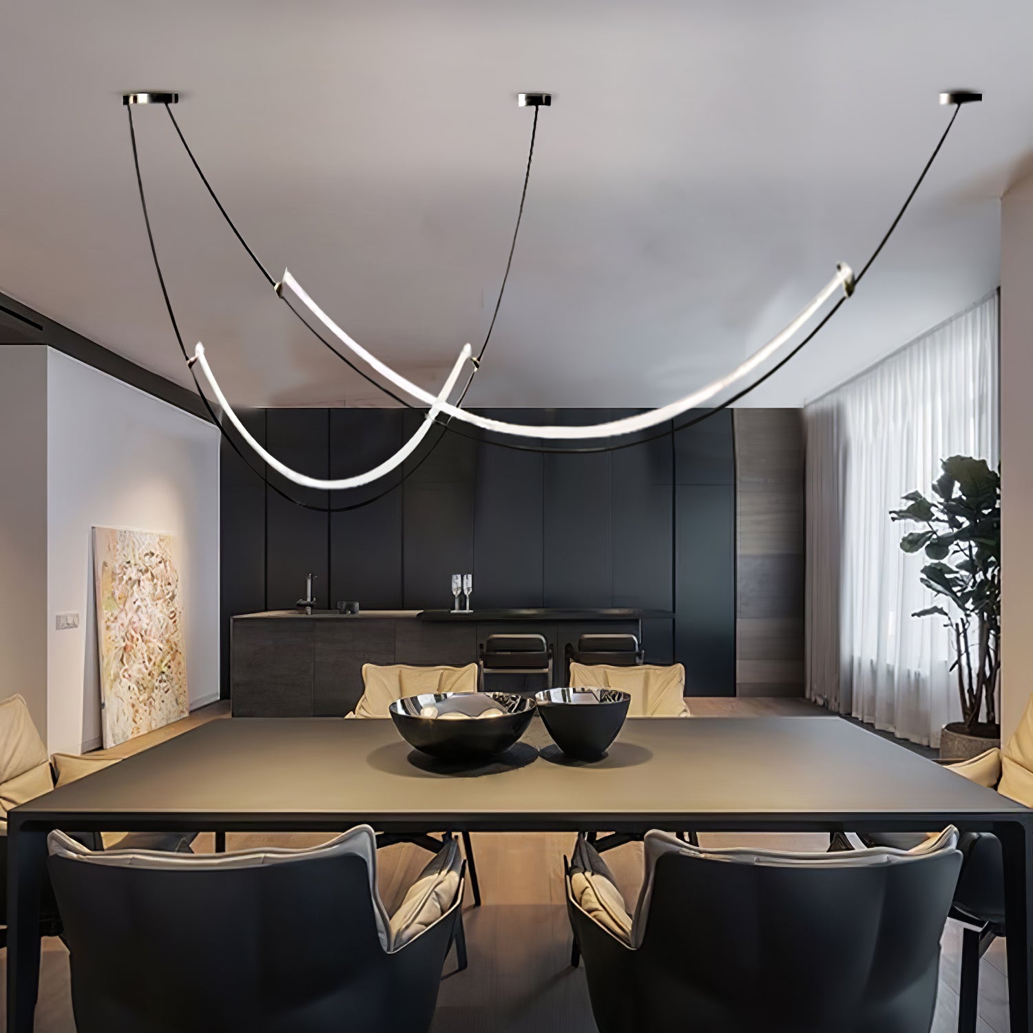 Zephira Suspension LED Courbée