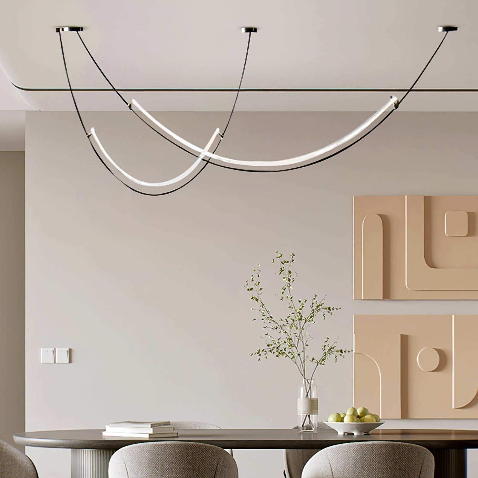 Zephira Suspension LED Courbée