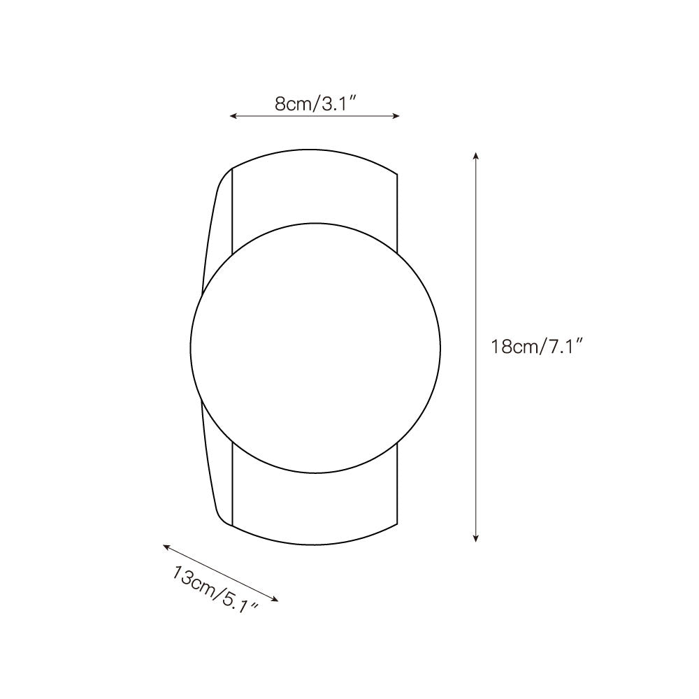 Umaris Lampe Murale Moderne Minimaliste en Verre et Travertin