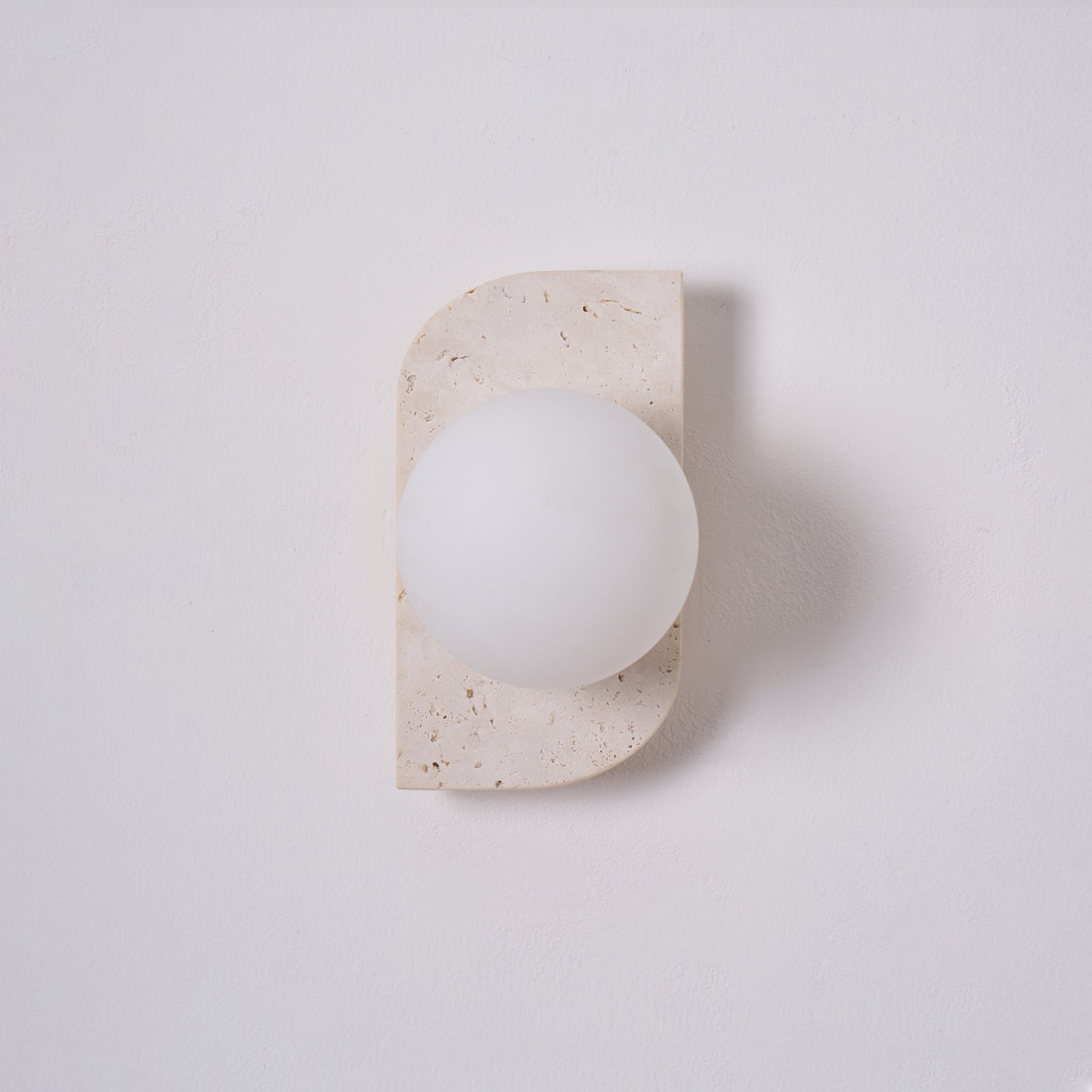 Zophaor Minimalist Travertine Plug-In Wall Light