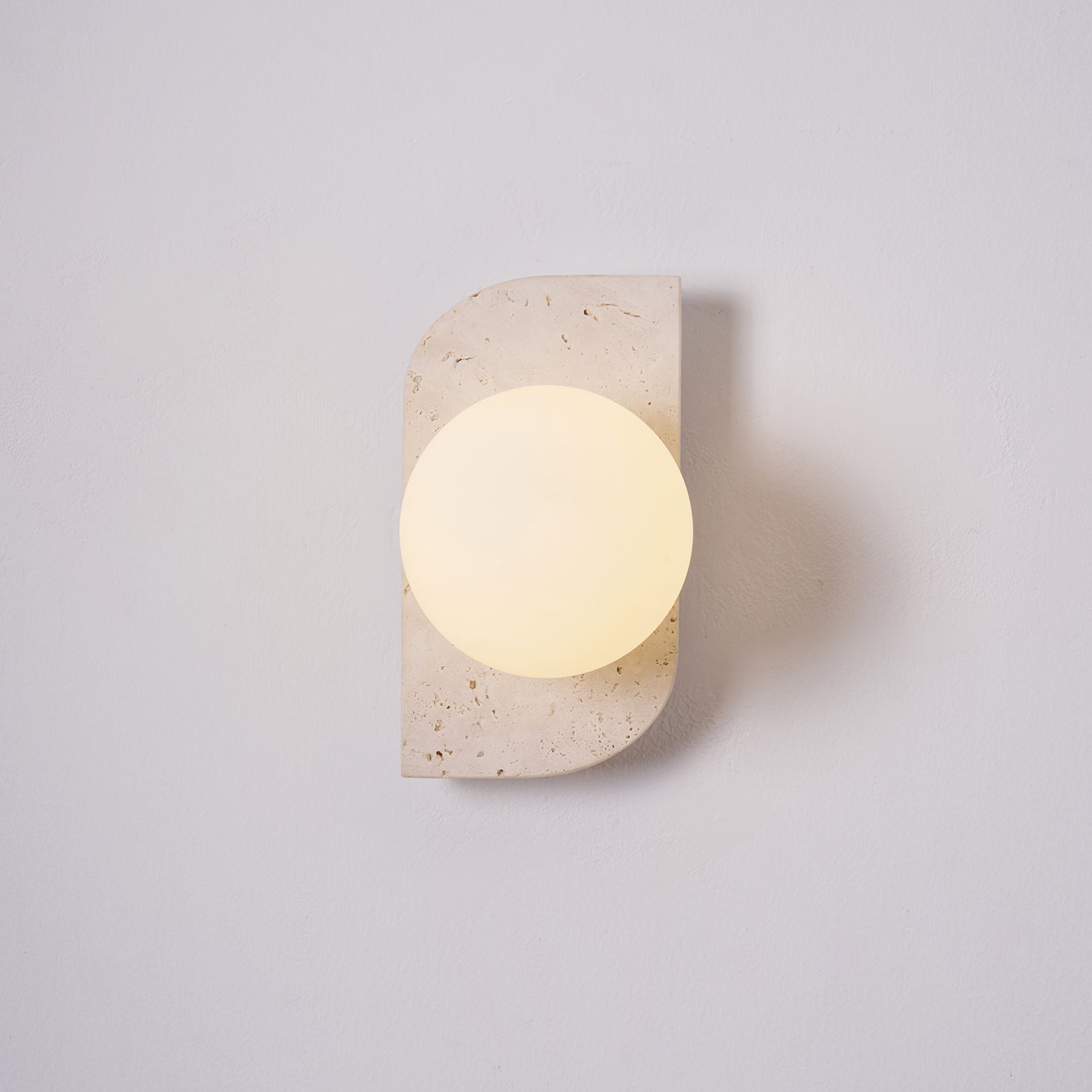Zophaor Minimalist Travertine Plug-In Wall Light