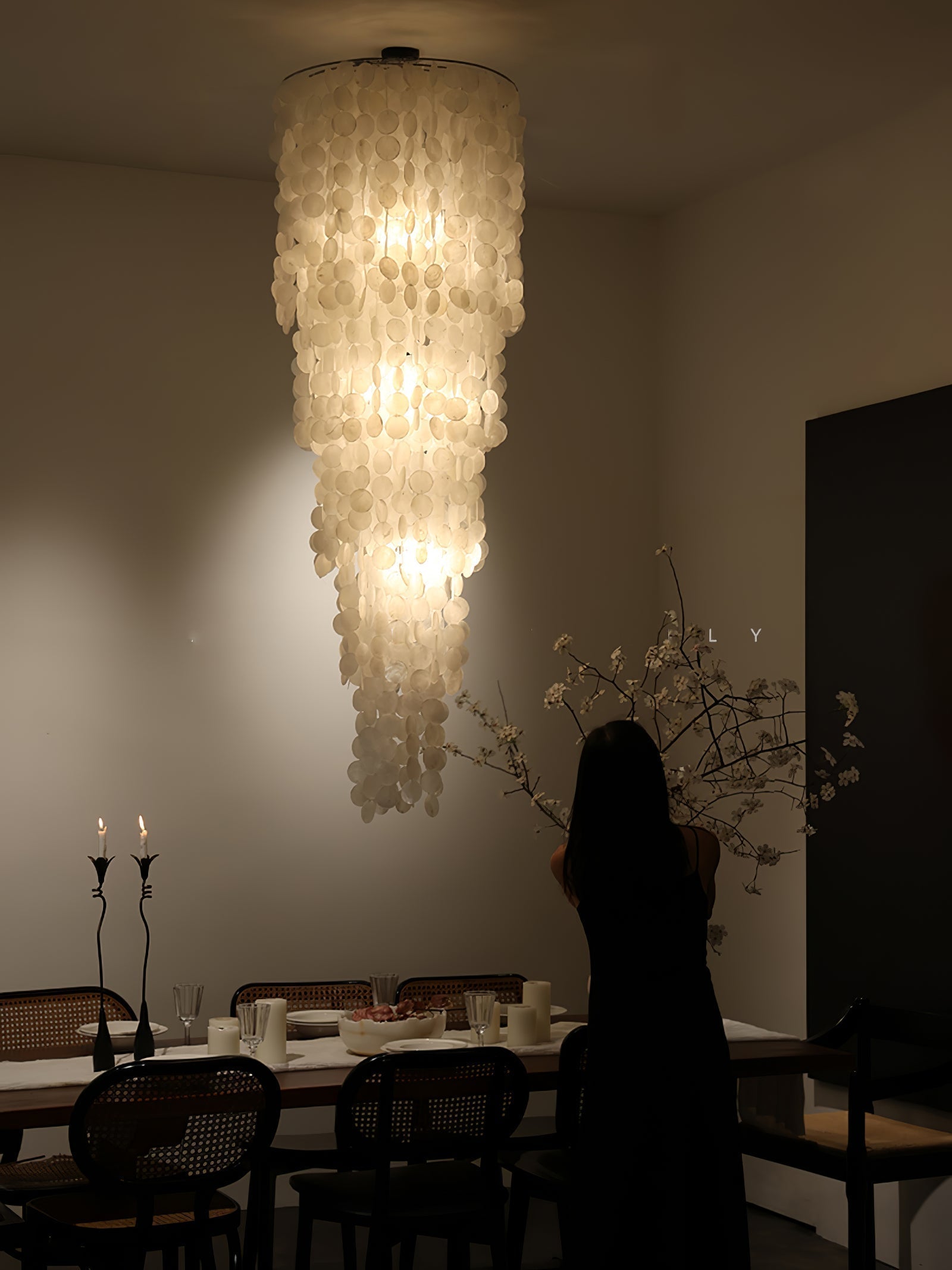 Eloryra Lustre en Verre en Cascade