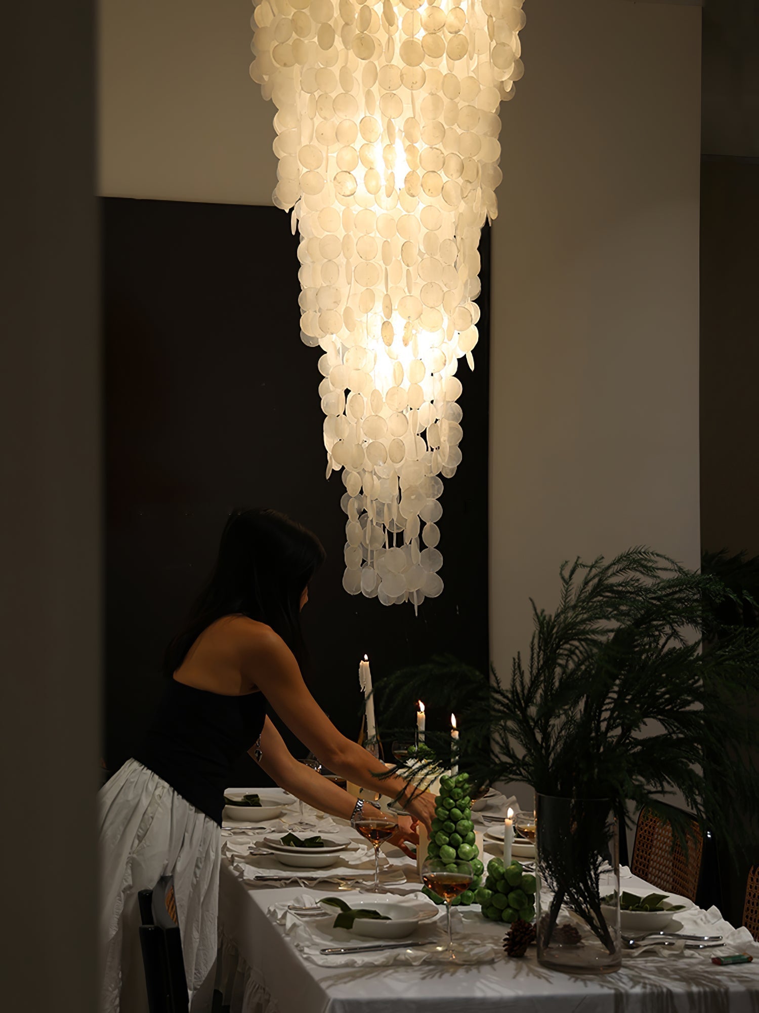 Eloryra Lustre en Verre en Cascade