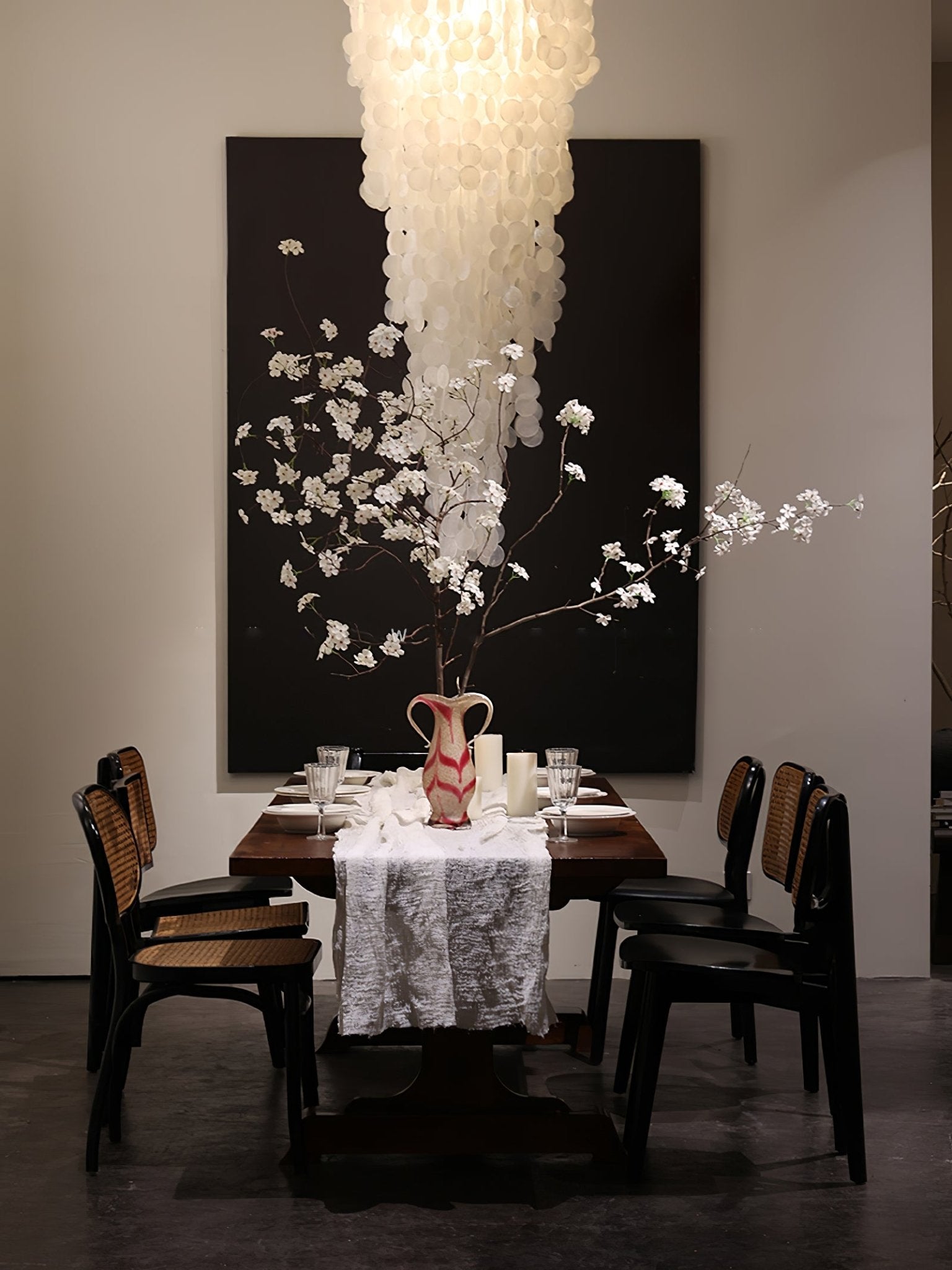 Eloryra Lustre en Verre en Cascade