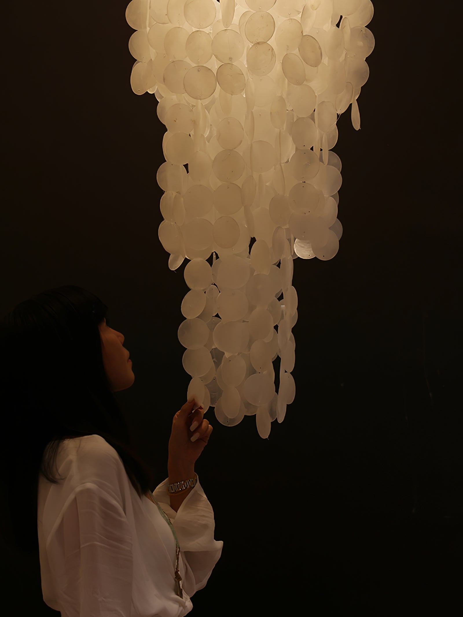 Eloryra Lustre en Verre en Cascade