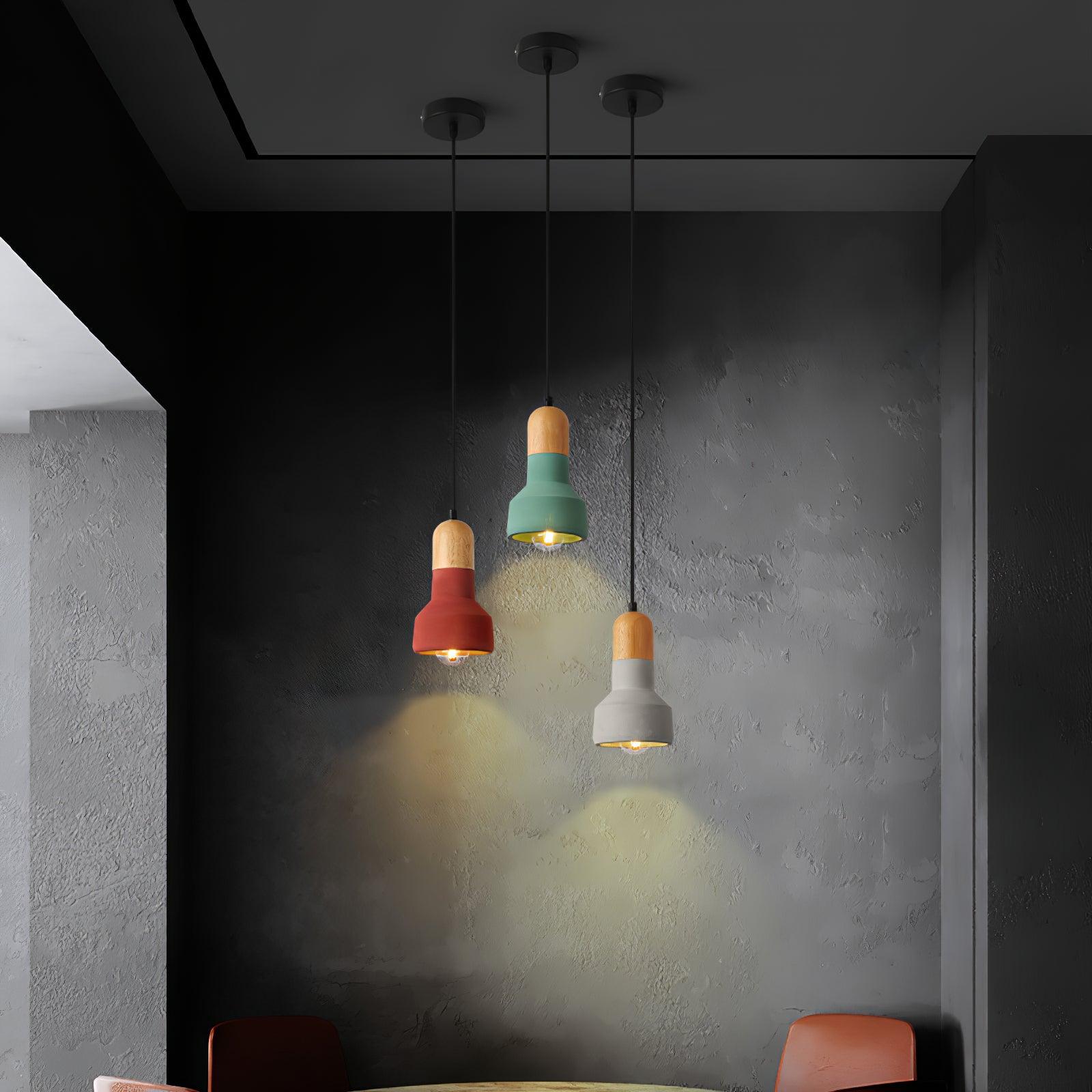 Trio Suspension Rustique en Bois