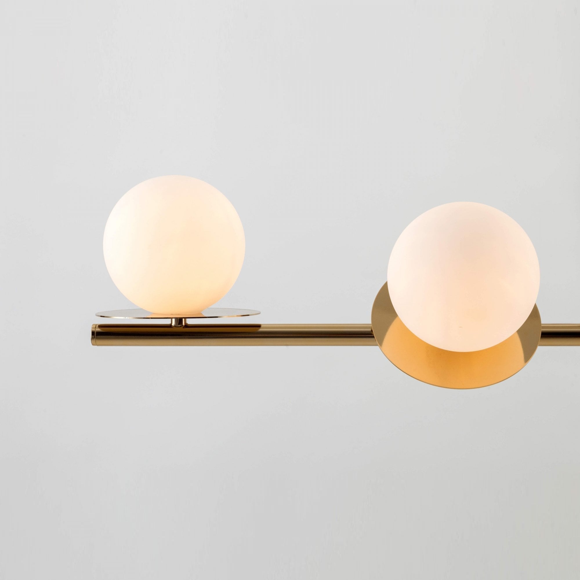 Evvararis Lustre Moderne Minimaliste en Laiton et Verre