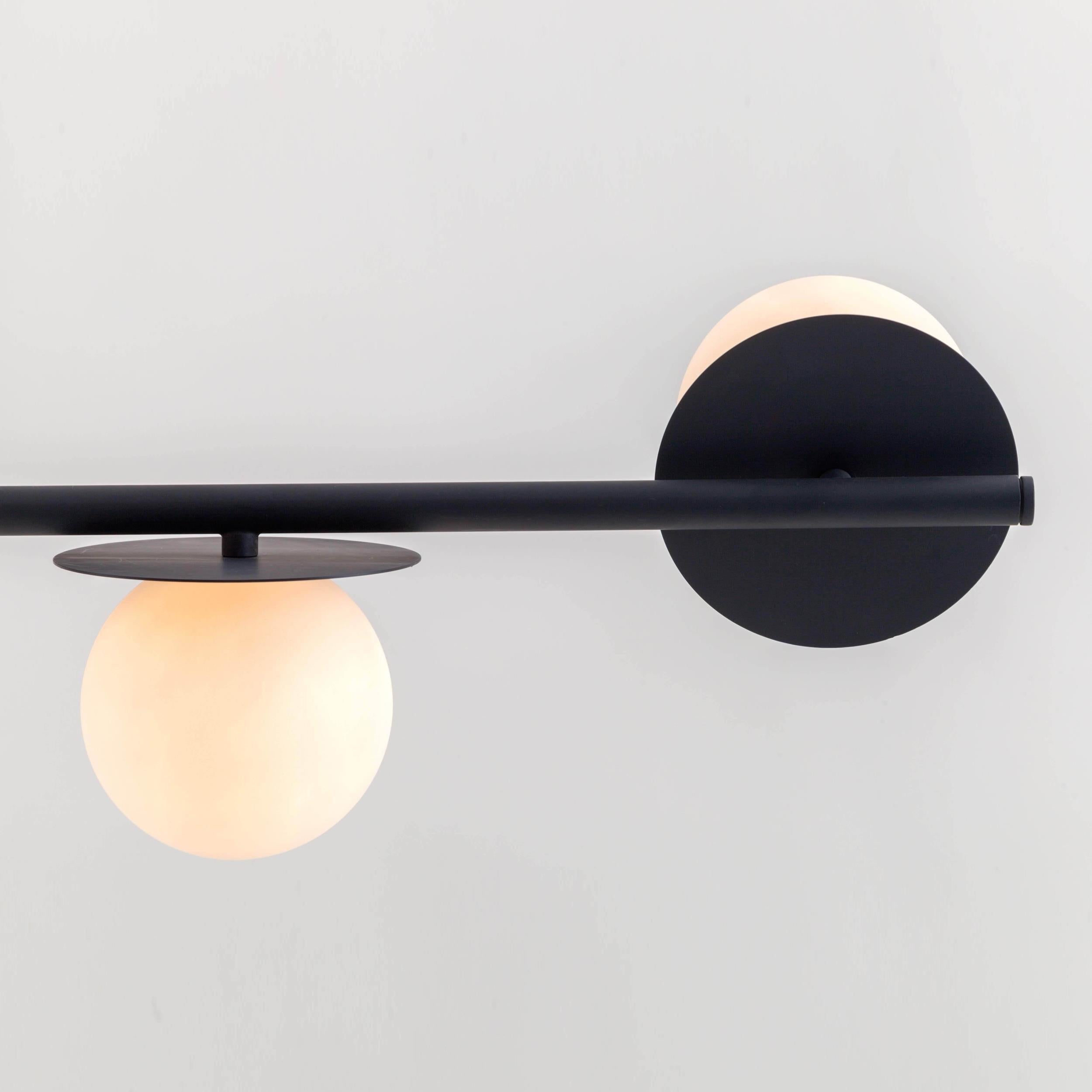 Evvararis Lustre Moderne Minimaliste en Laiton et Verre