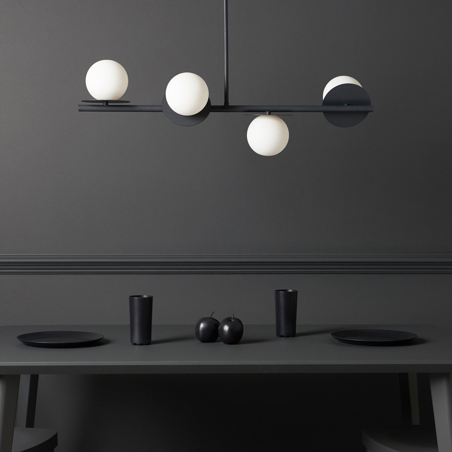 Evvararis Lustre Moderne Minimaliste en Laiton et Verre