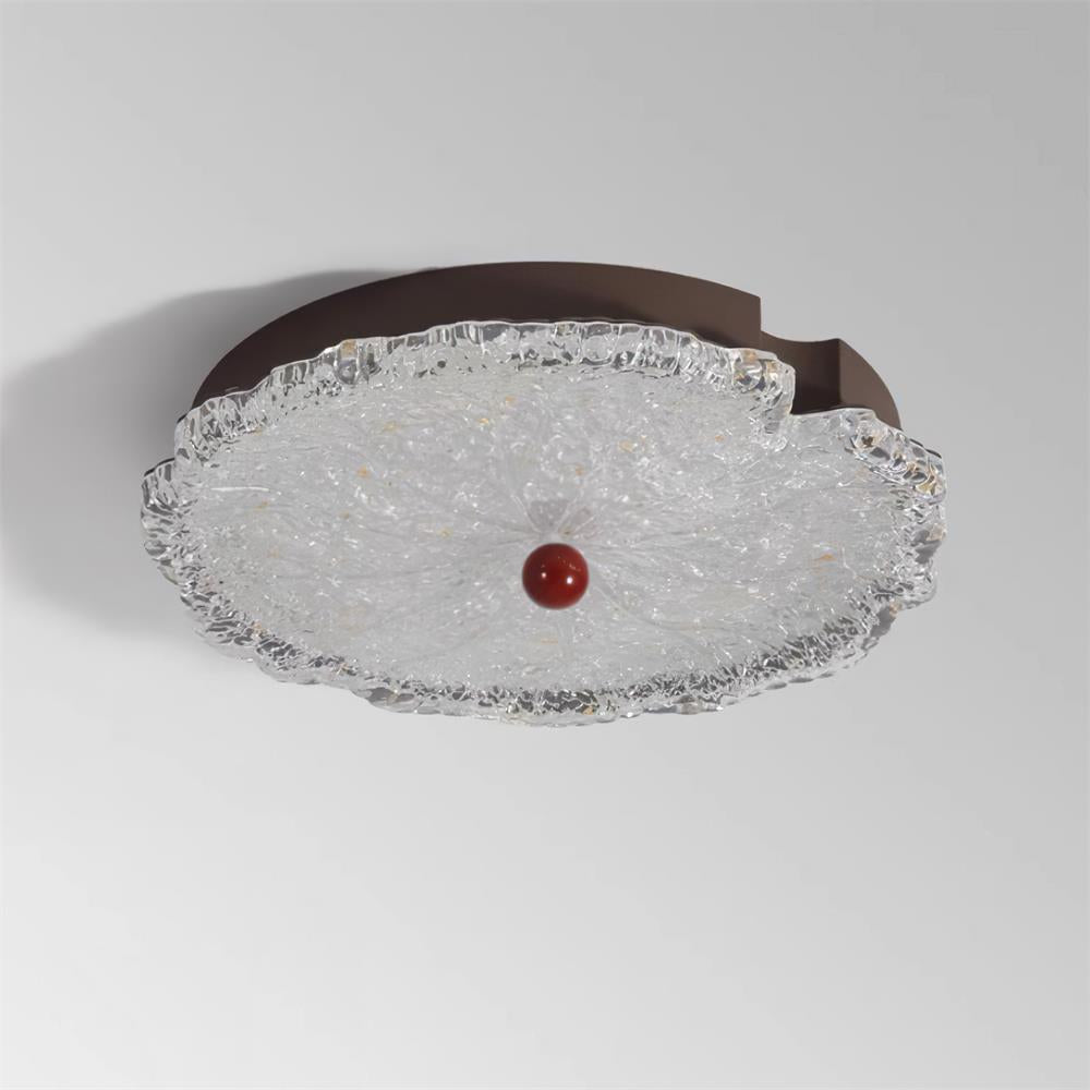 Gialo Lampe Plafonnier en Verre Texturé