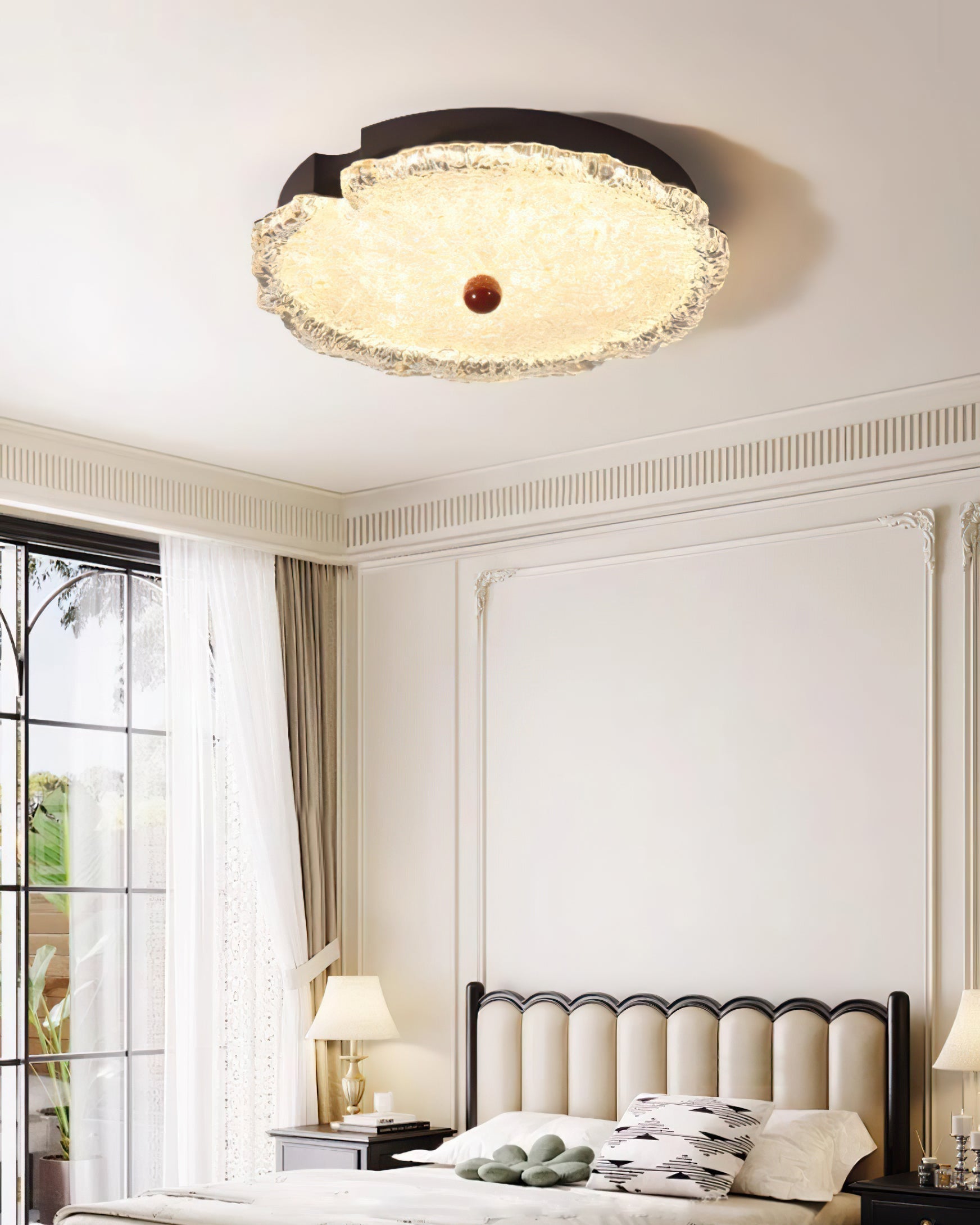 Gialo Lampe Plafonnier en Verre Texturé