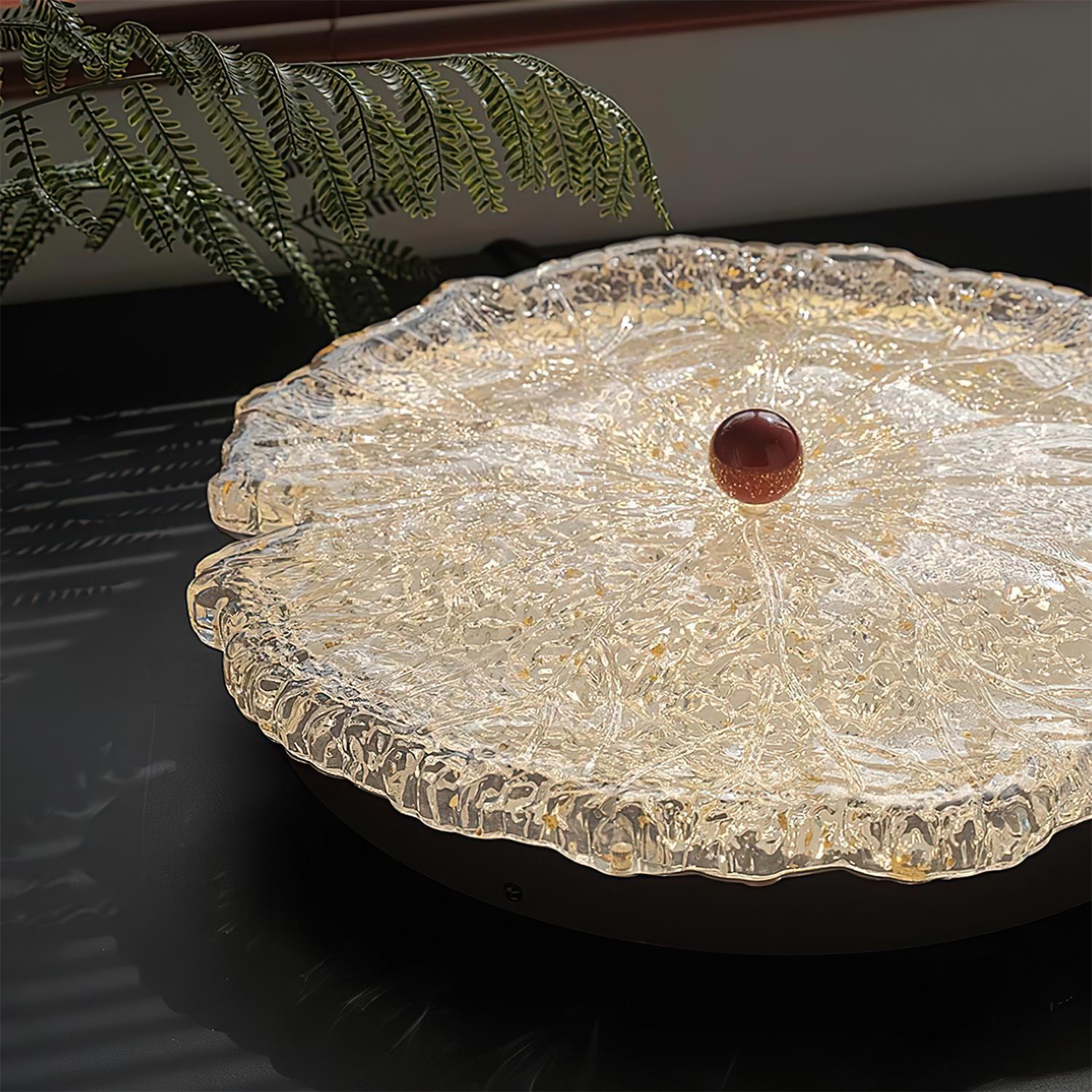 Gialo Lampe Plafonnier en Verre Texturé