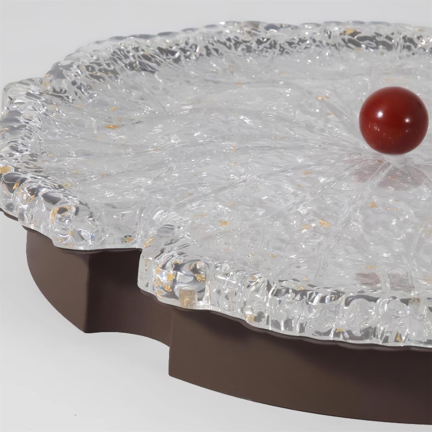 Gialo Lampe Plafonnier en Verre Texturé