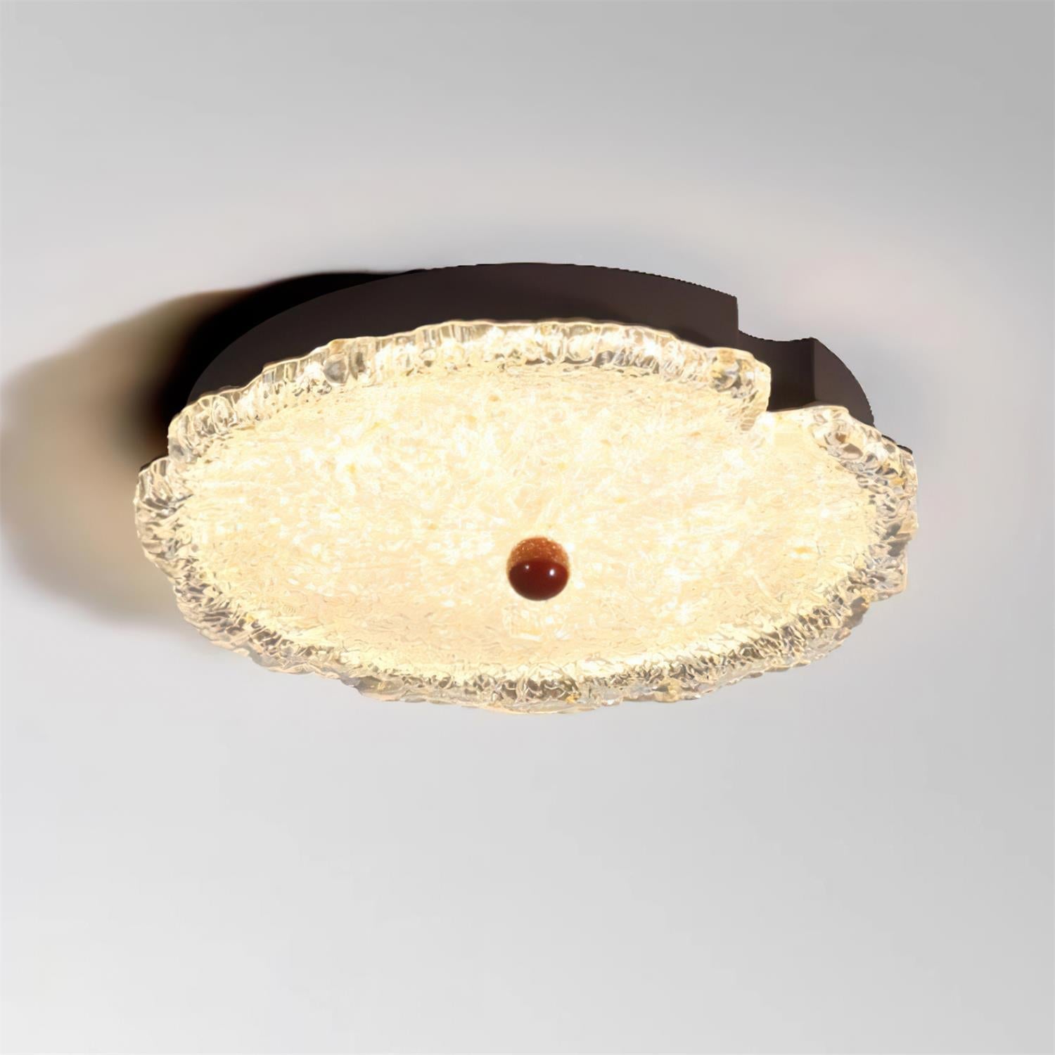 Gialo Lampe Plafonnier en Verre Texturé