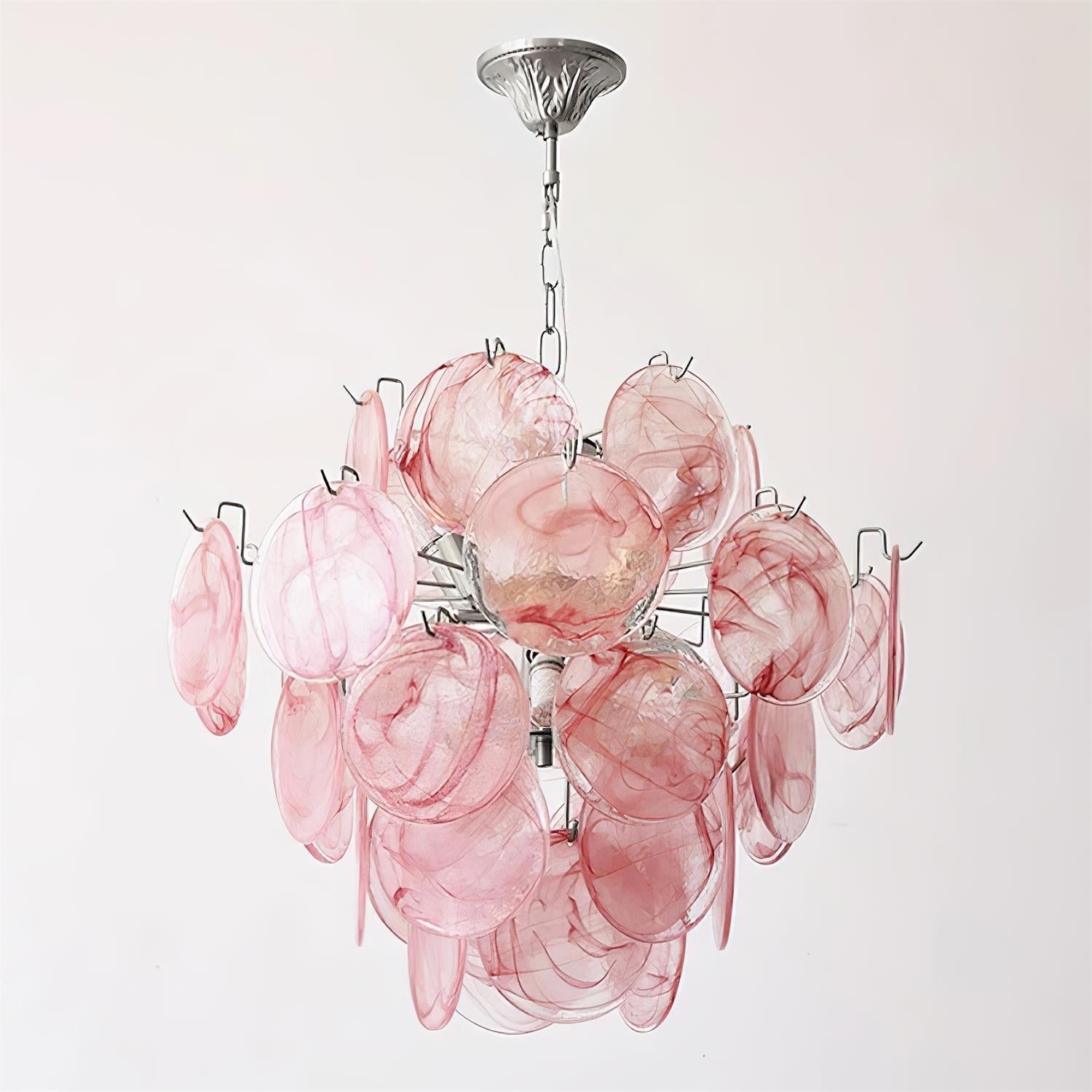 Neuvy Lustre Disques en Verre Iridescent