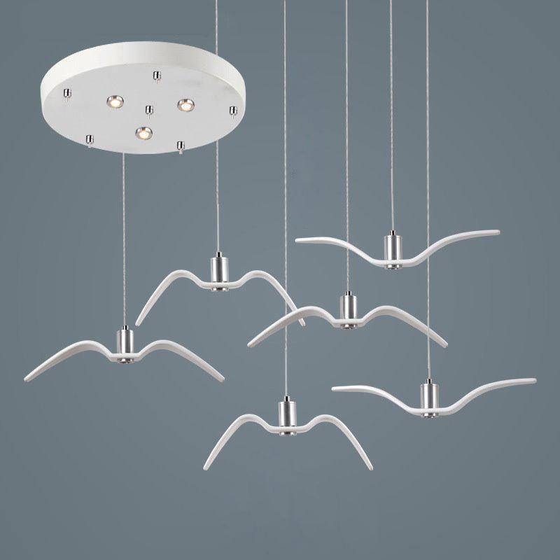 Lustra Suspension Lampe Ailes d'Oiseau pour Salon