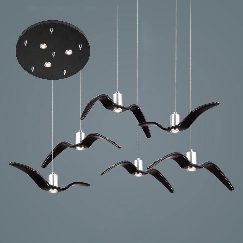 Lustra Suspension Lampe Ailes d'Oiseau pour Salon
