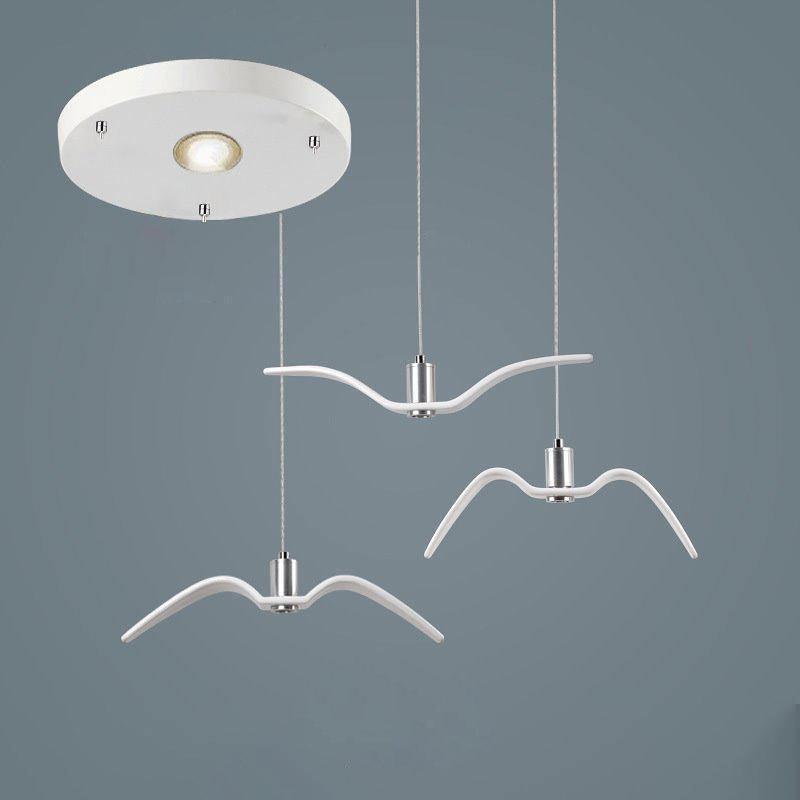 Lustra Suspension Lampe Ailes d'Oiseau pour Salon