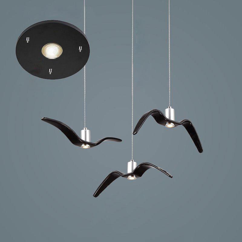 Lustra Suspension Lampe Ailes d'Oiseau pour Salon
