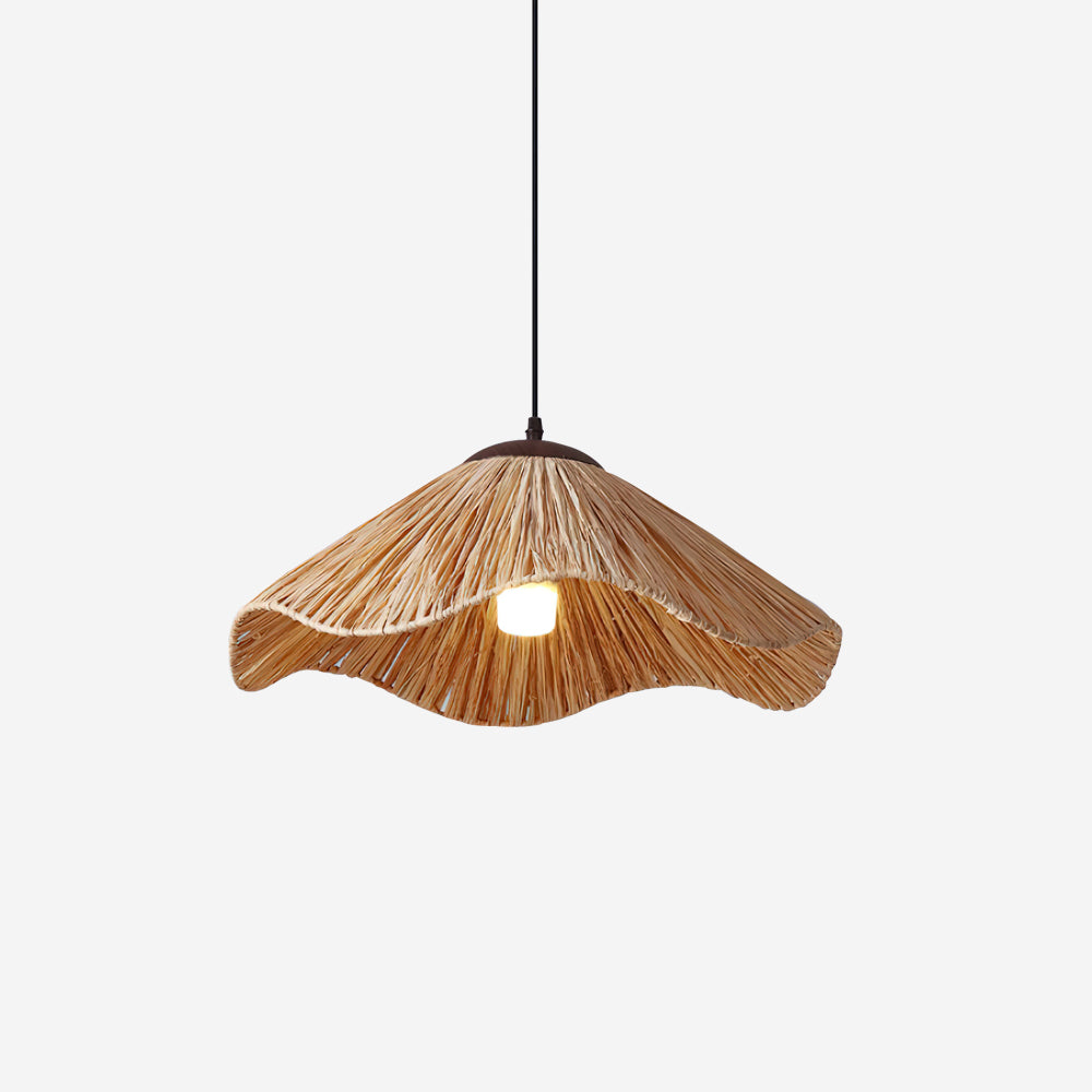Nikita Suspension Rattan Organique Ondulée