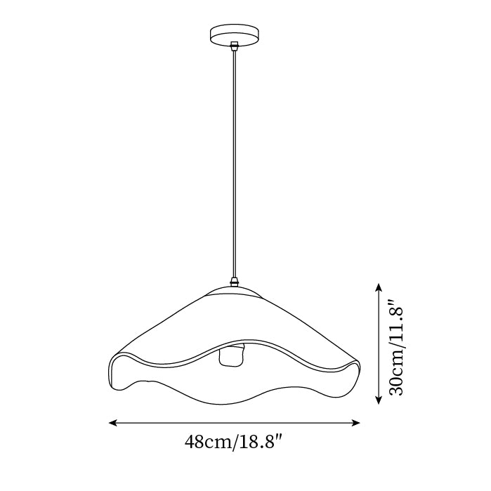 Nikita Suspension Rattan Organique Ondulée