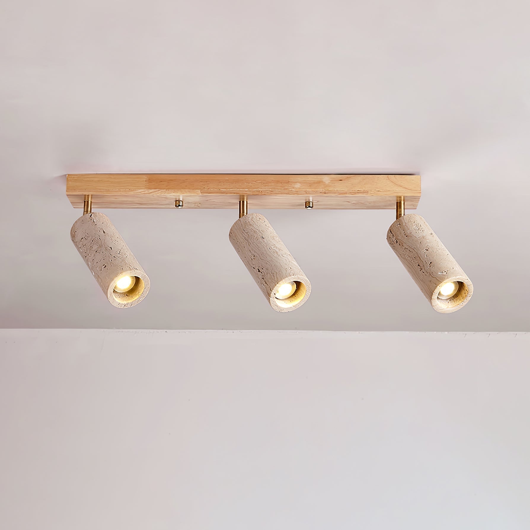 Eurliryra Projecteur Rail Multi-Cylindre en Travertin