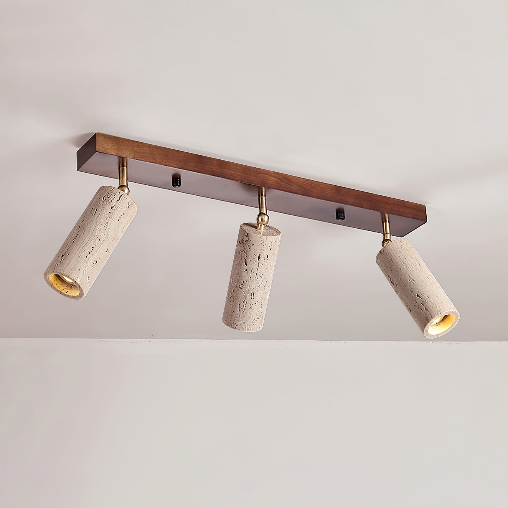 Eurliryra Projecteur Rail Multi-Cylindre en Travertin