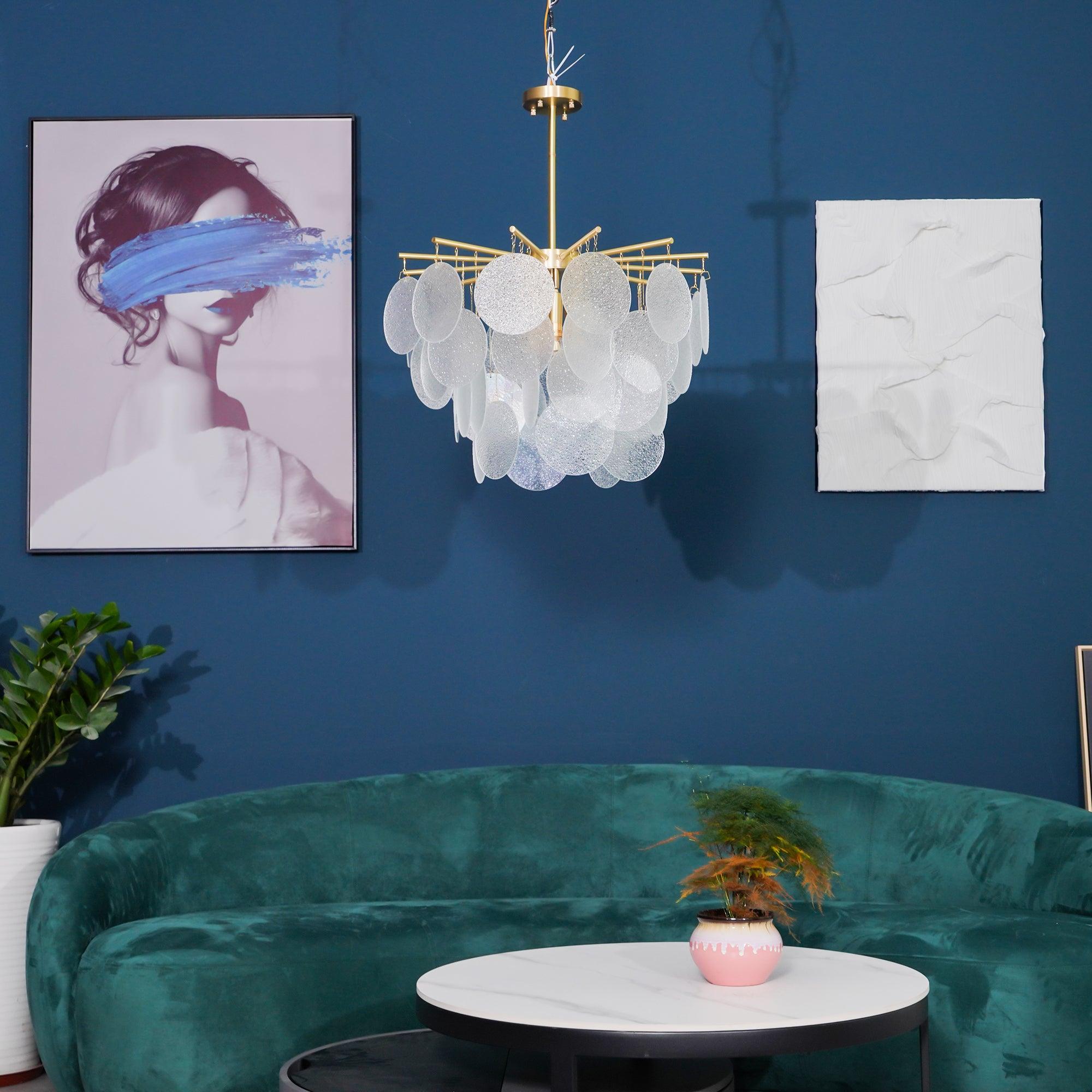 Solara Lustre Nimbus en Verre avec Gouttes