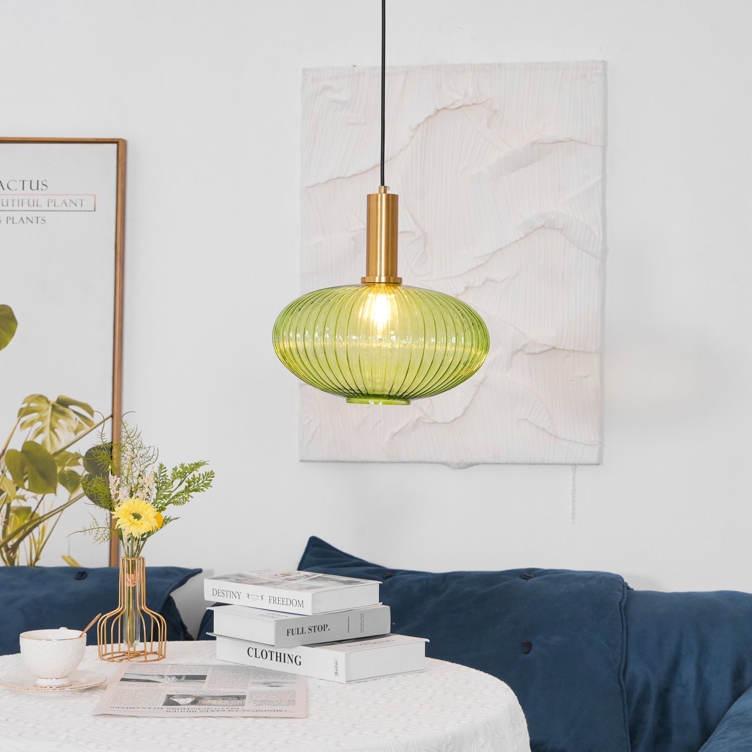 Elara Suspension Élégante à Rayures