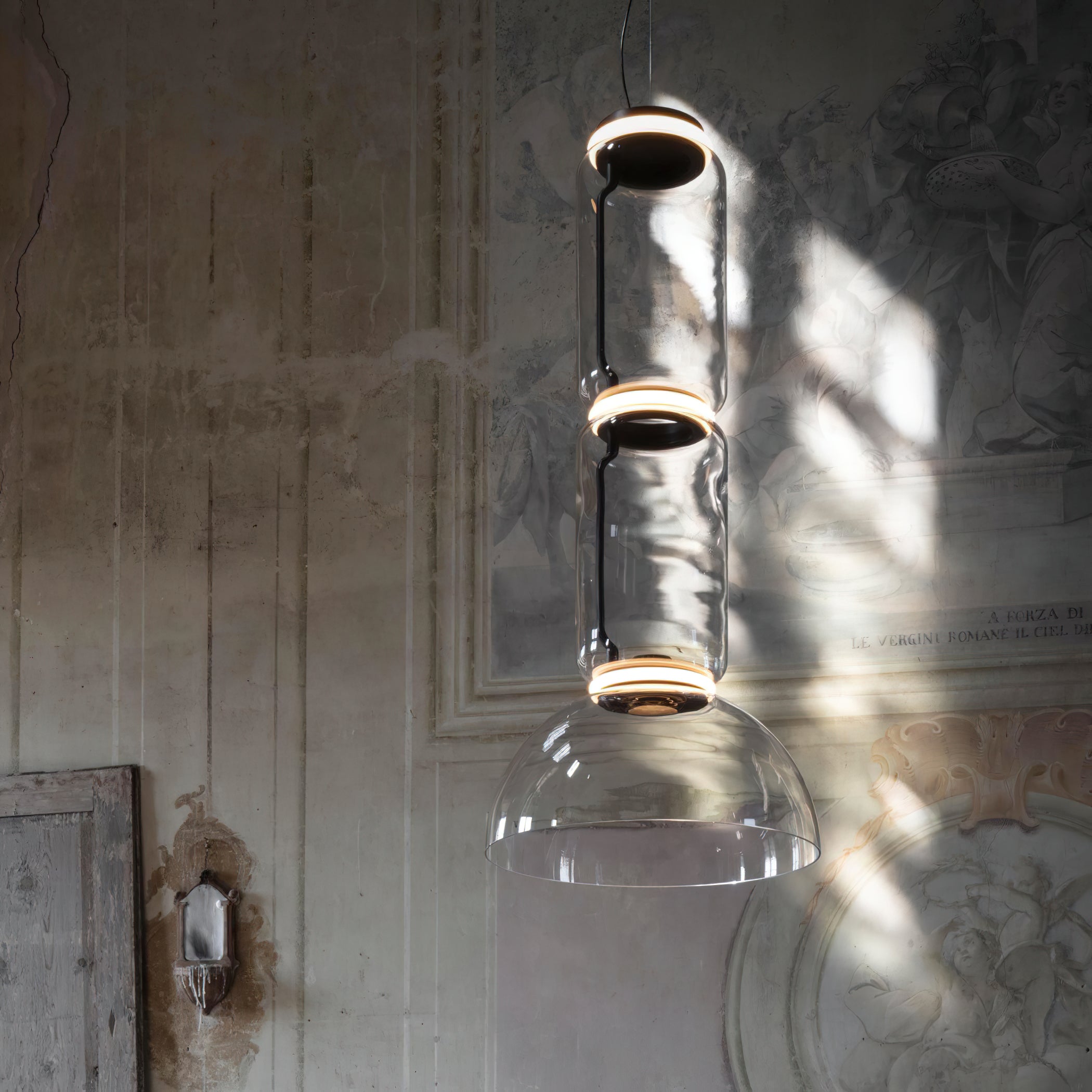 Cadorus Suspension Élégante Haut de Gamme en Verre et Métal