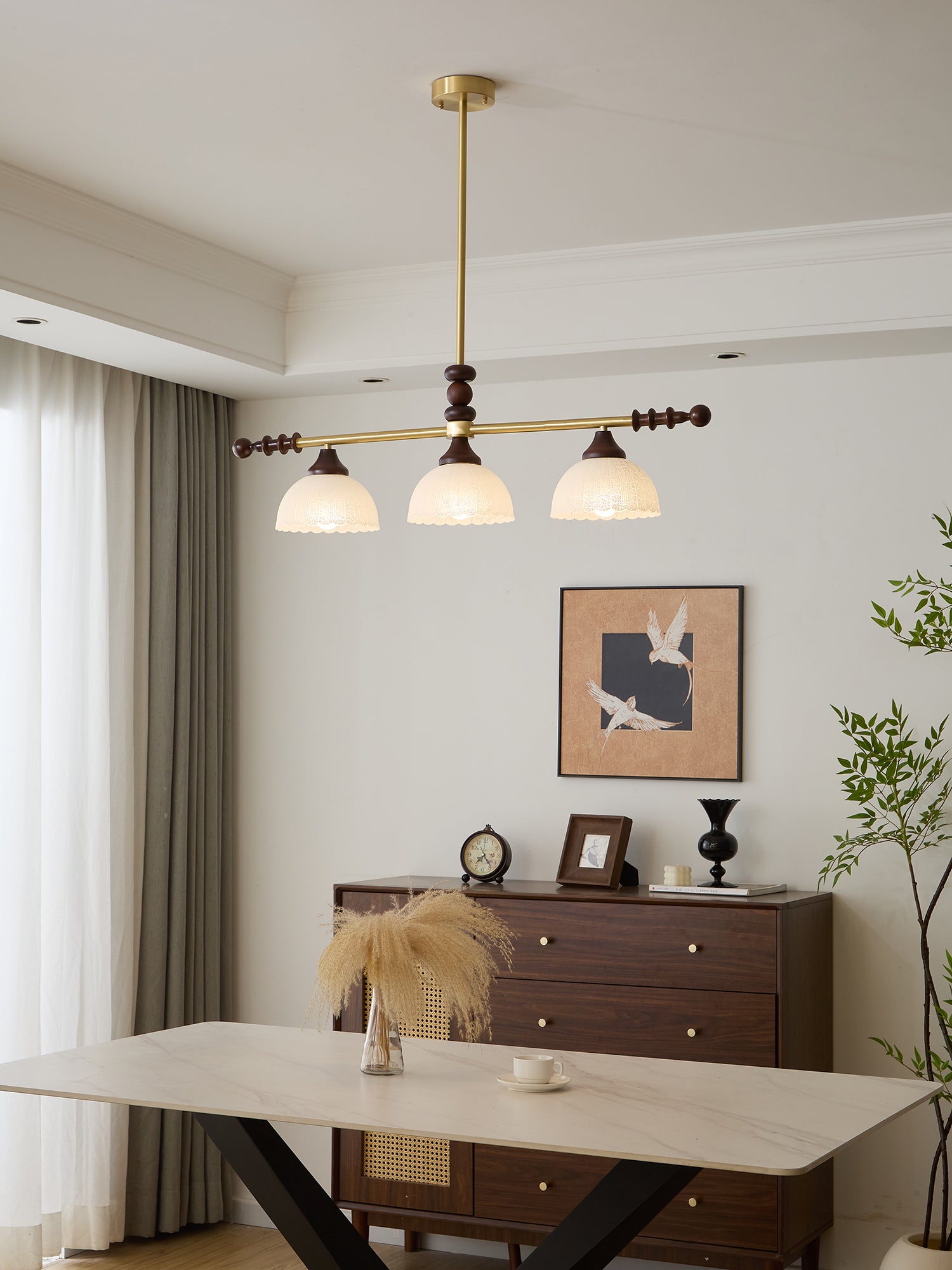 Codoriel Suspension Traditionnelle en Bois et Verre