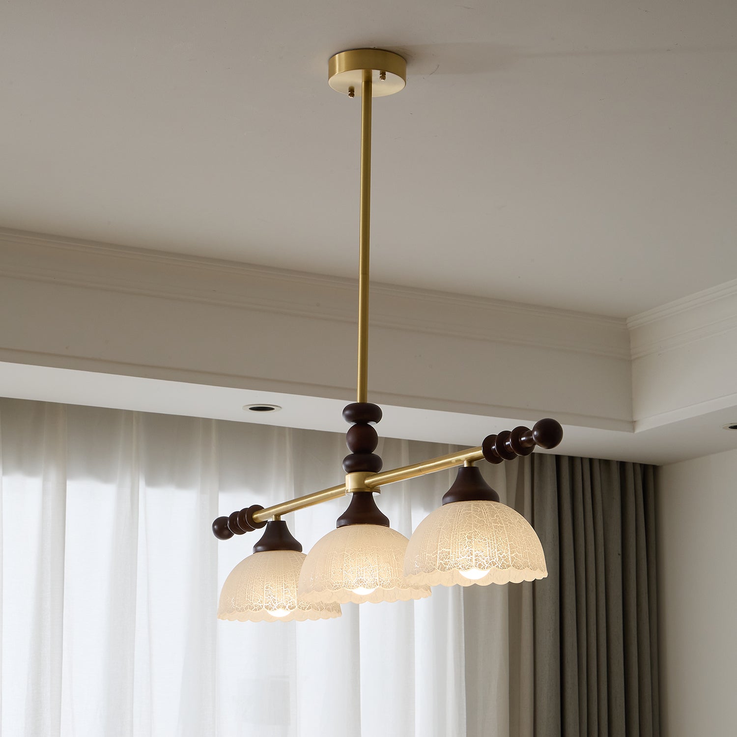 Codoriel Suspension Traditionnelle en Bois et Verre