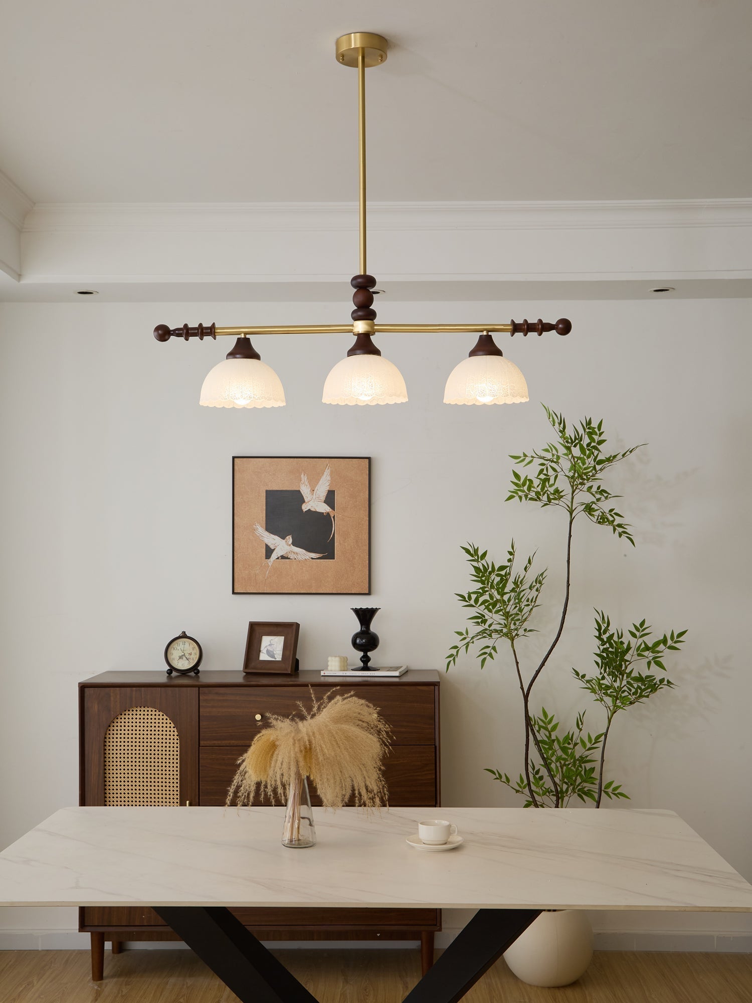 Codoriel Suspension Traditionnelle en Bois et Verre