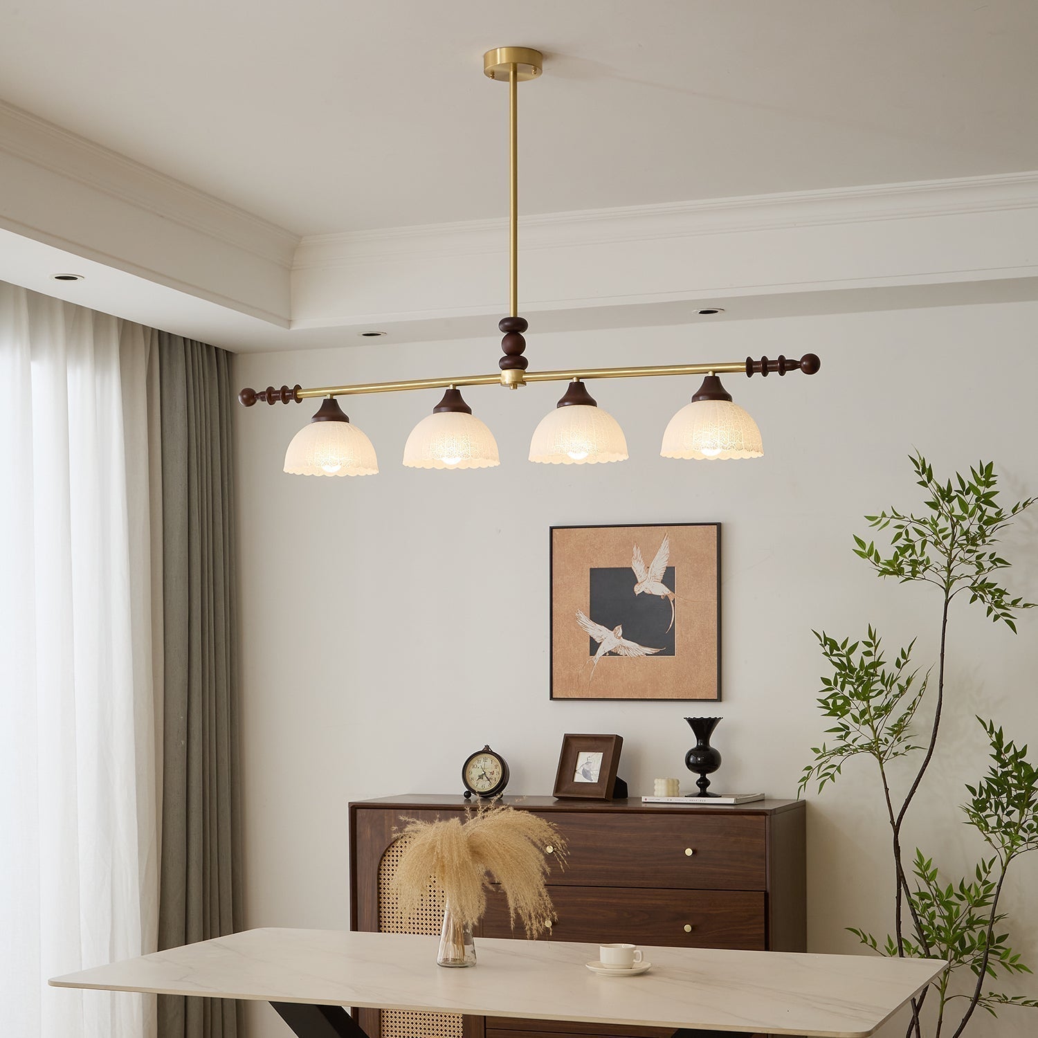 Codoriel Suspension Traditionnelle en Bois et Verre