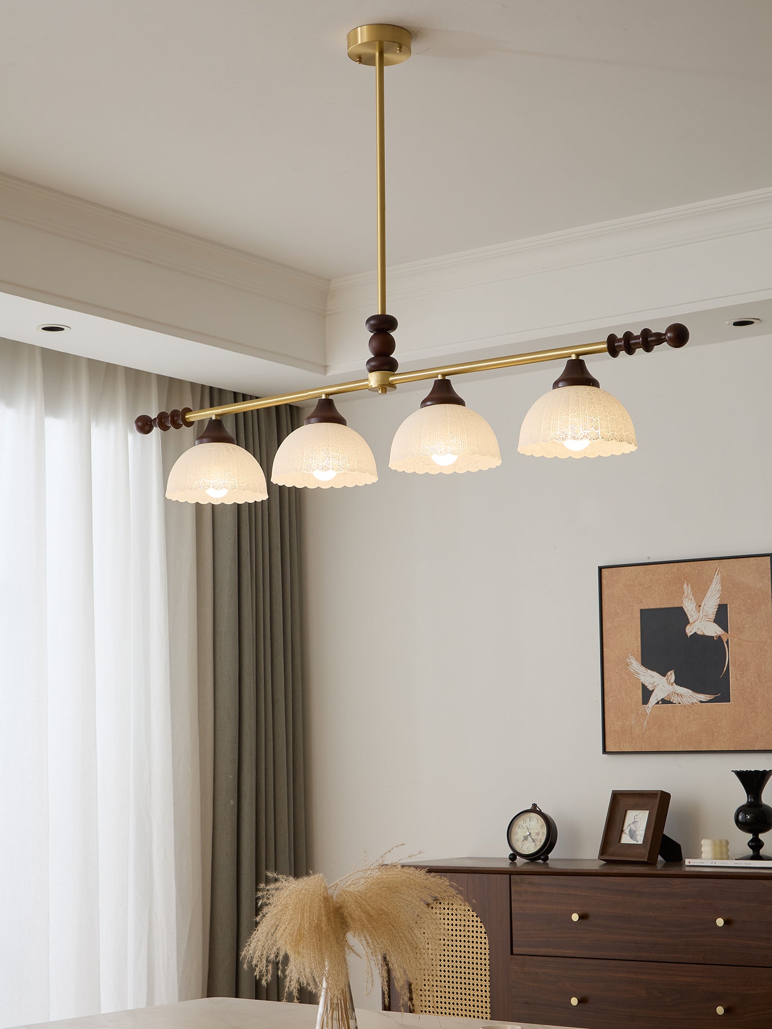 Codoriel Suspension Traditionnelle en Bois et Verre