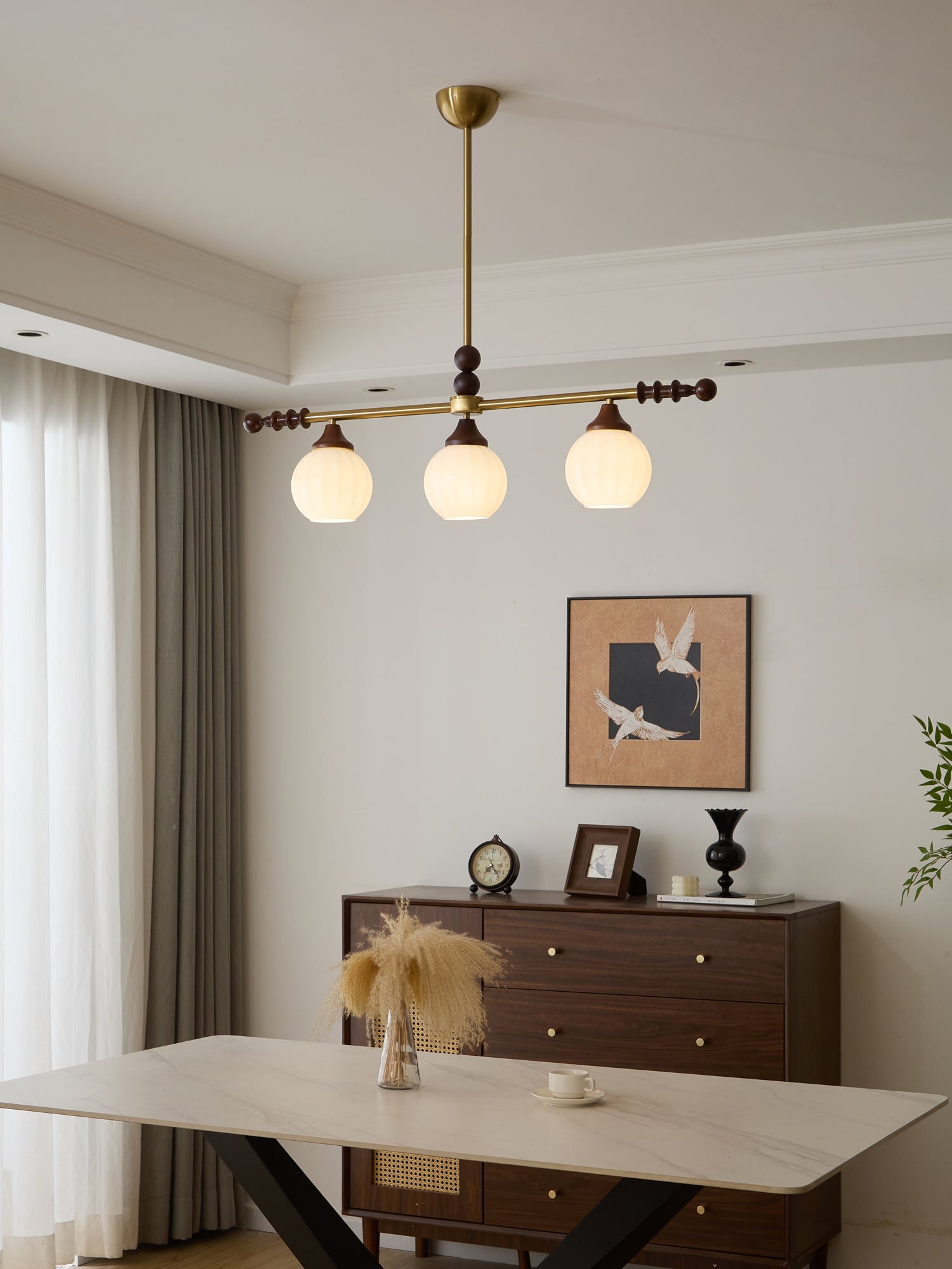 Codoriel Suspension Traditionnelle en Bois et Verre