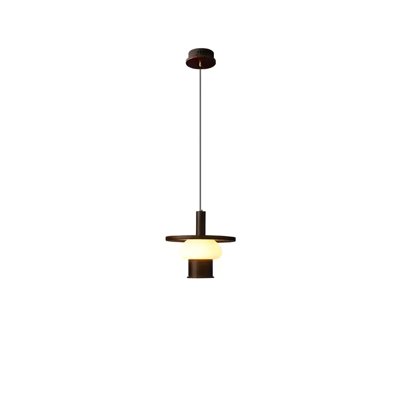 Zephaan Suspension Art Classique en Verre et Bois