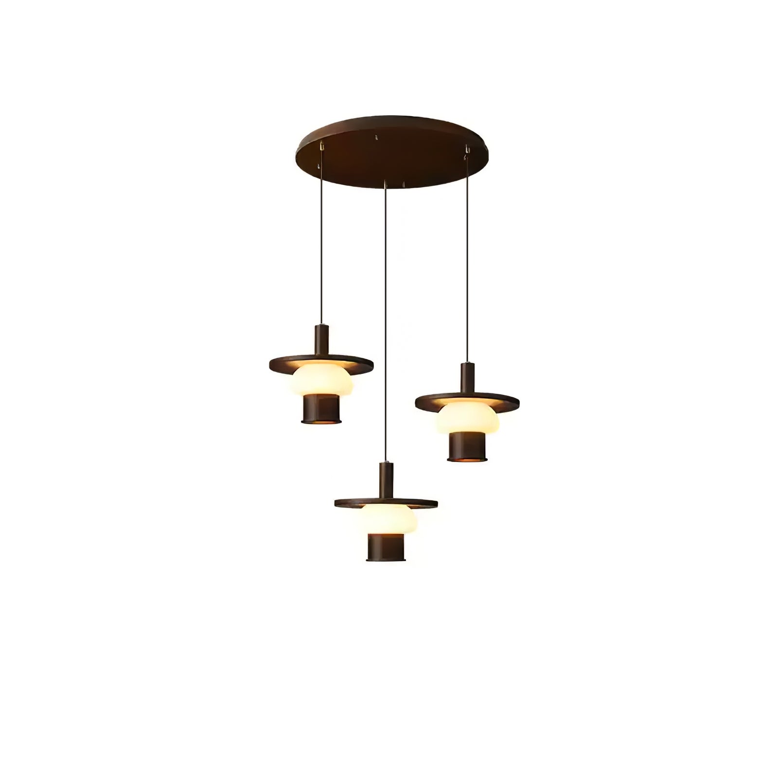 Zephaan Suspension Art Classique en Verre et Bois