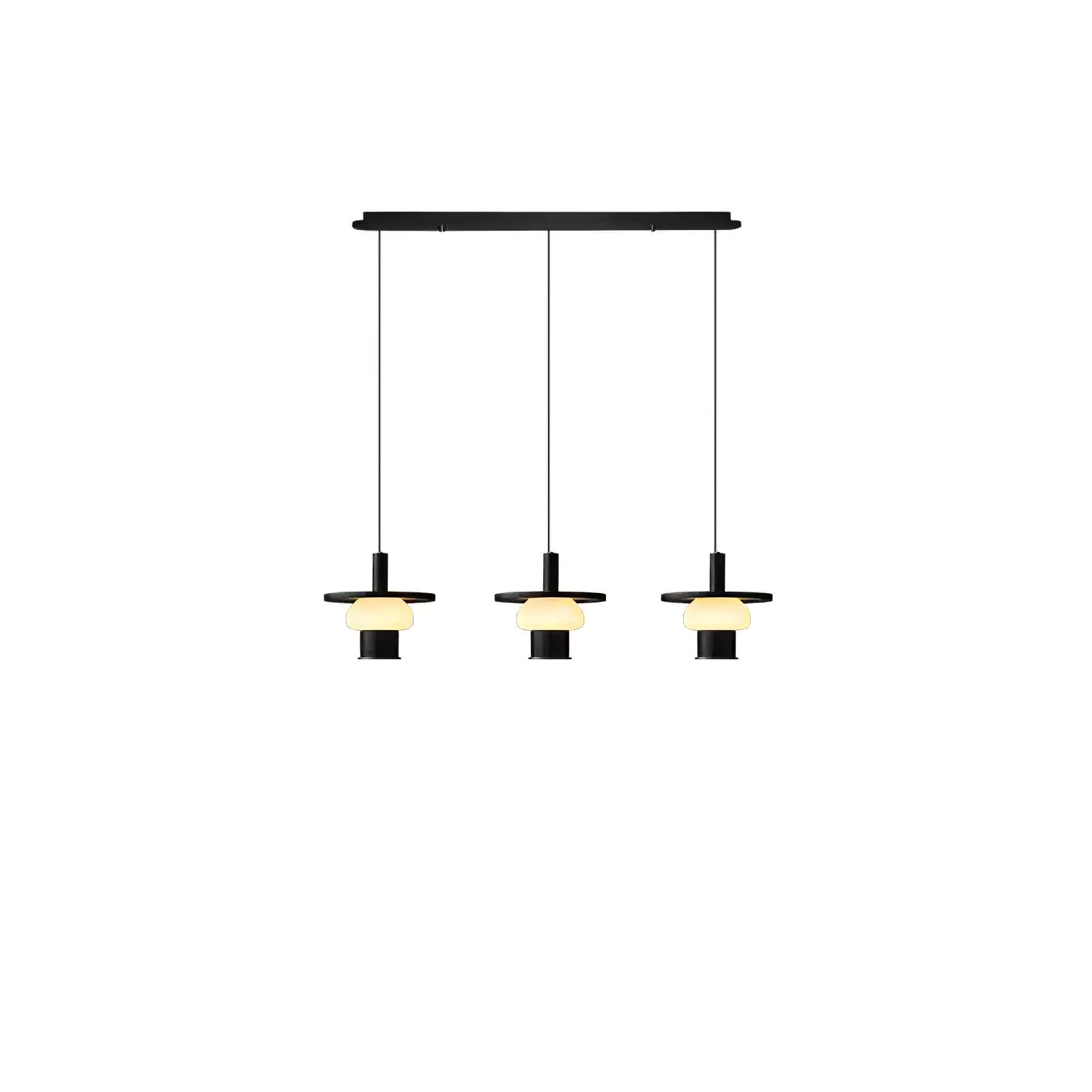 Zephaan Suspension Art Classique en Verre et Bois