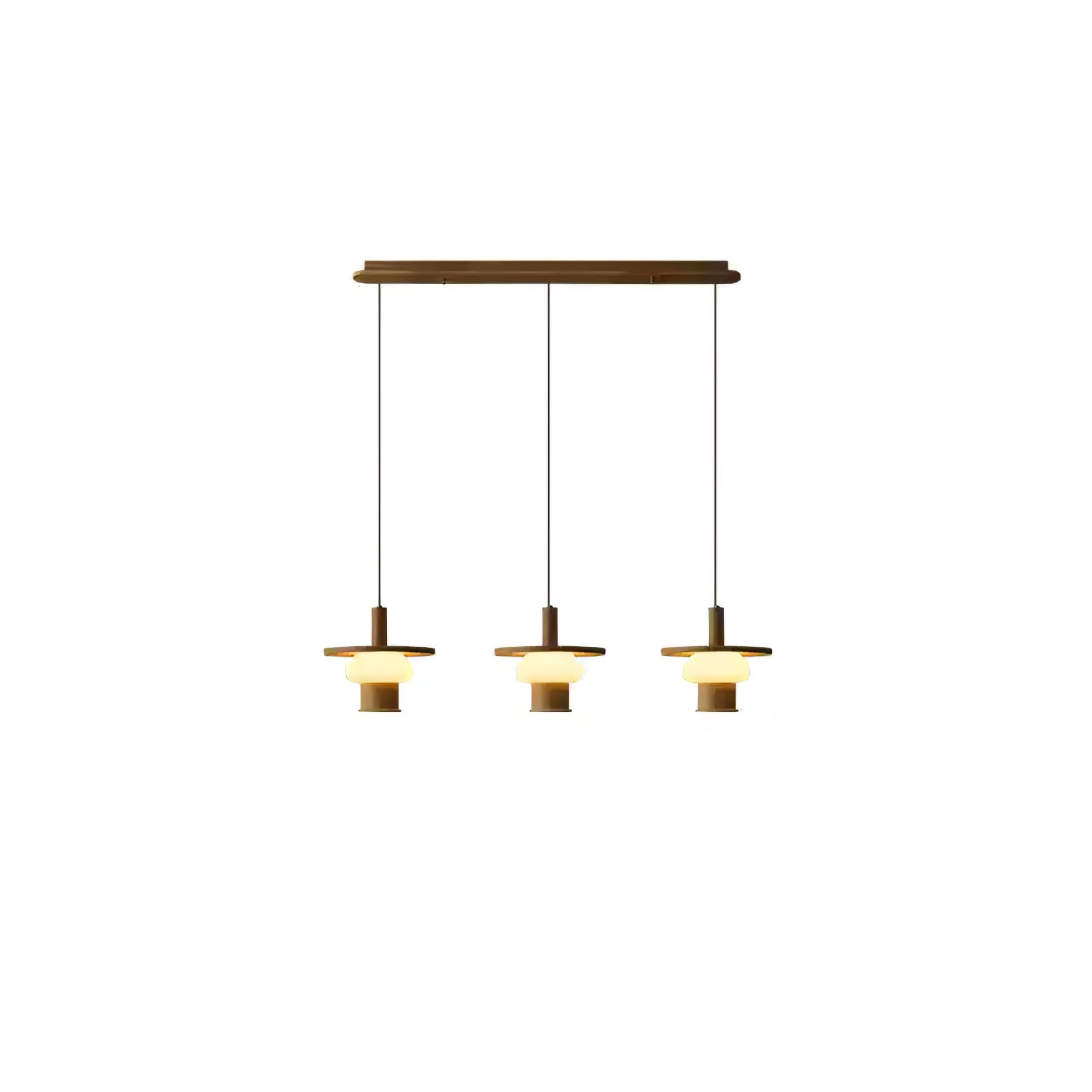Zephaan Suspension Art Classique en Verre et Bois
