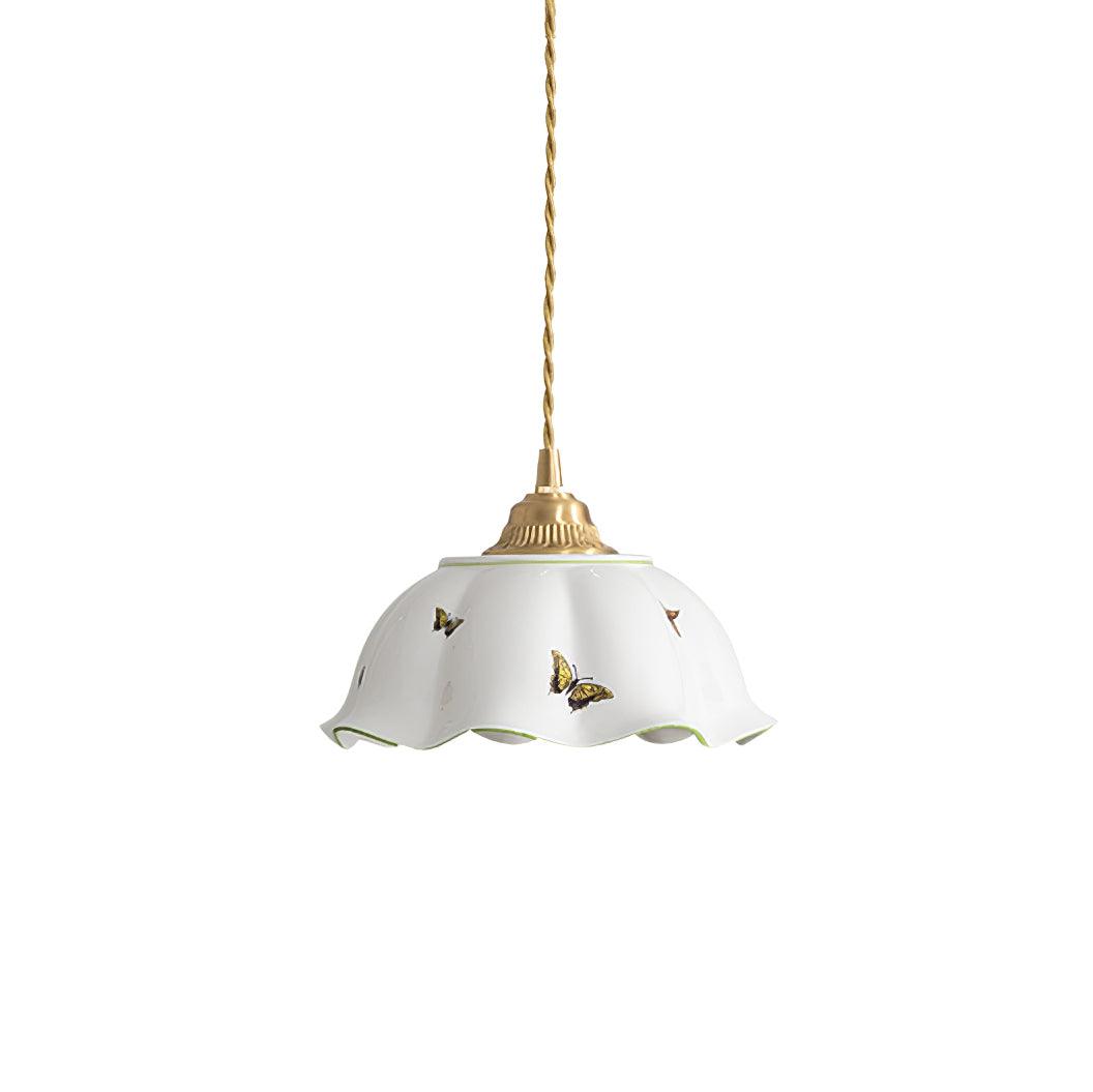 Vita Suspension Vintage en Céramique Papillons