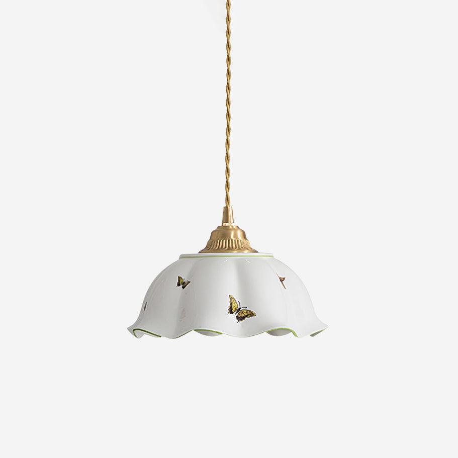 Vita Suspension Vintage en Céramique Papillons