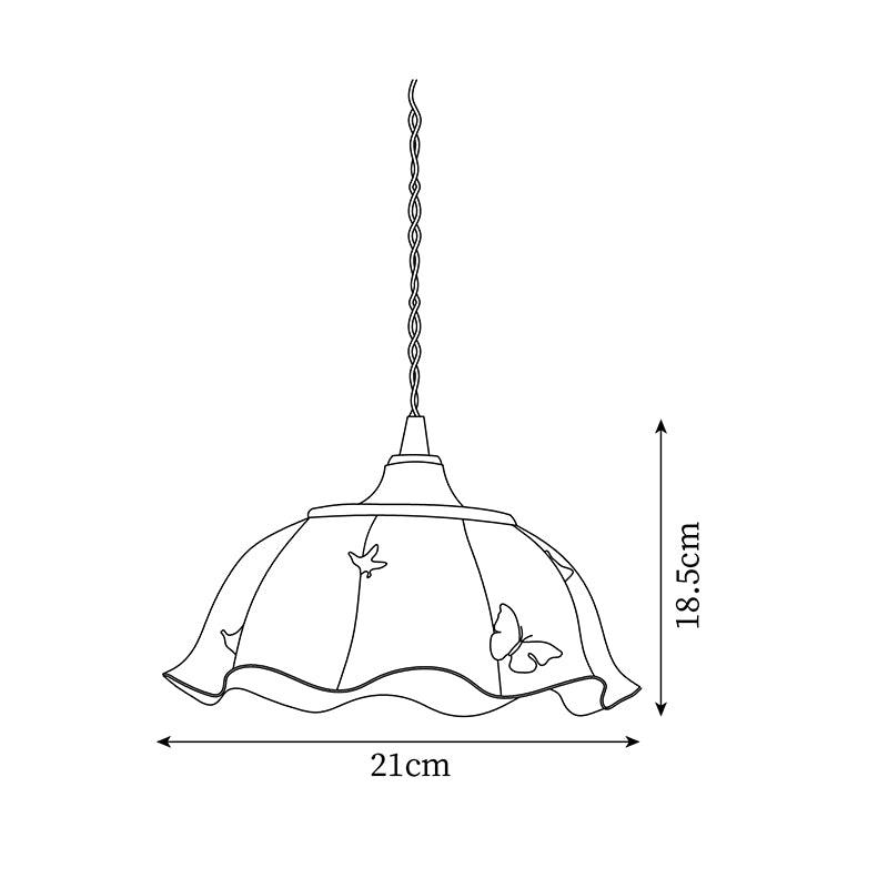 Vita Suspension Vintage en Céramique Papillons