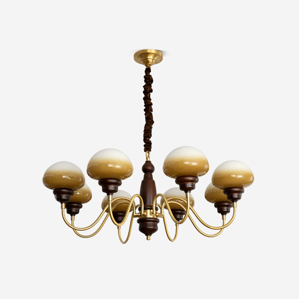 Nonna Lustre Spiral Bois Orbes en Verre