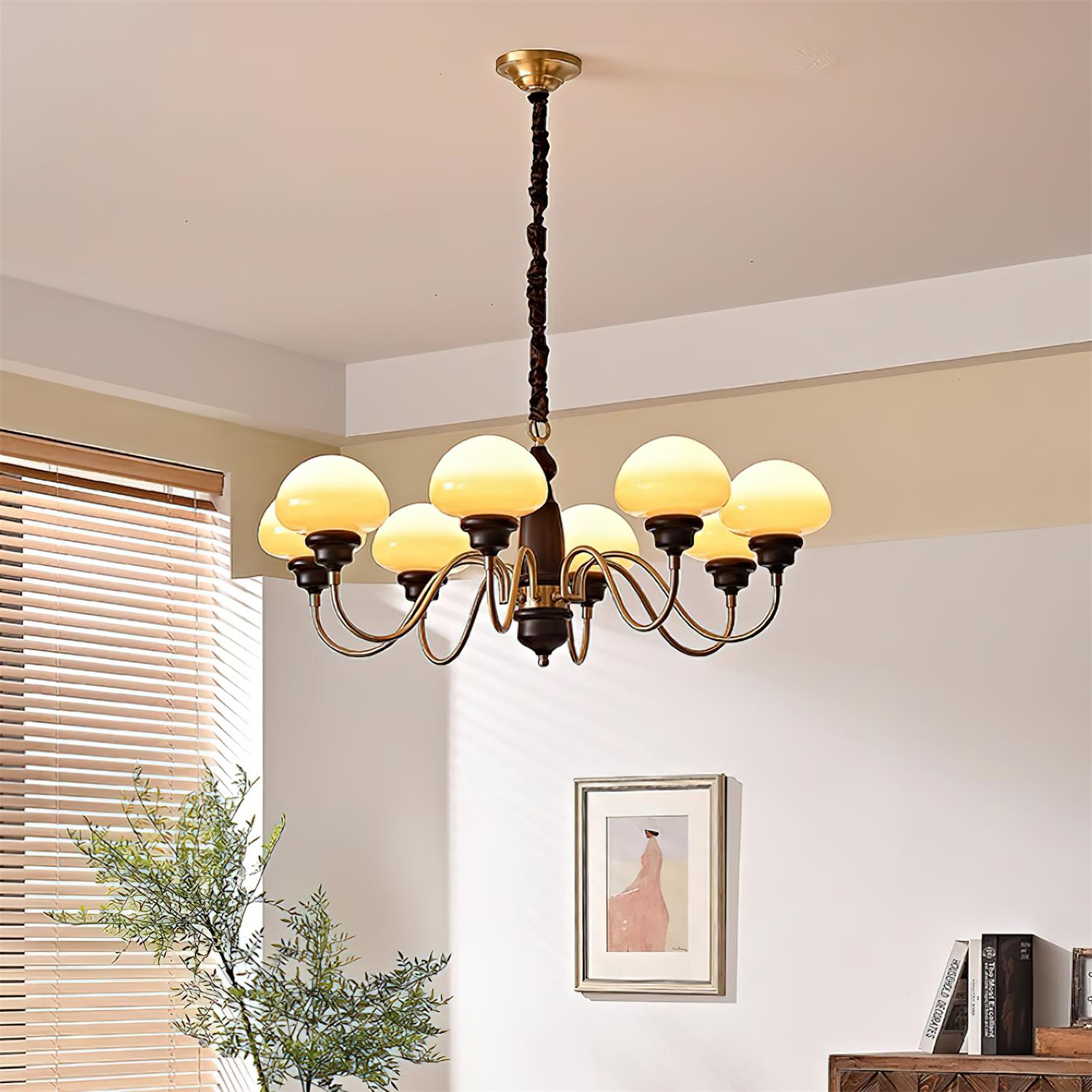 Nonna Lustre Spiral Bois Orbes en Verre